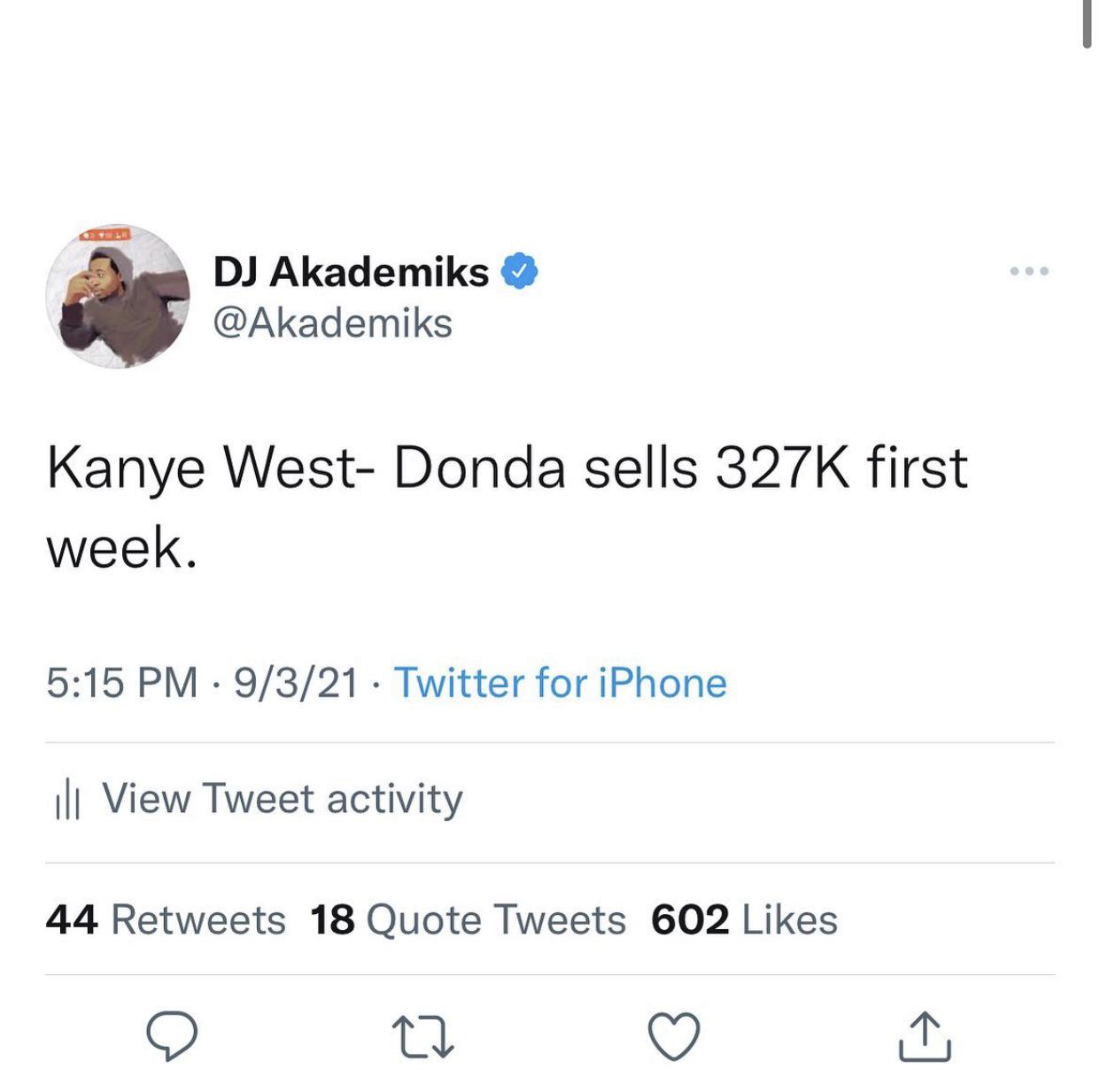 First week sales for Donda r/Kanye