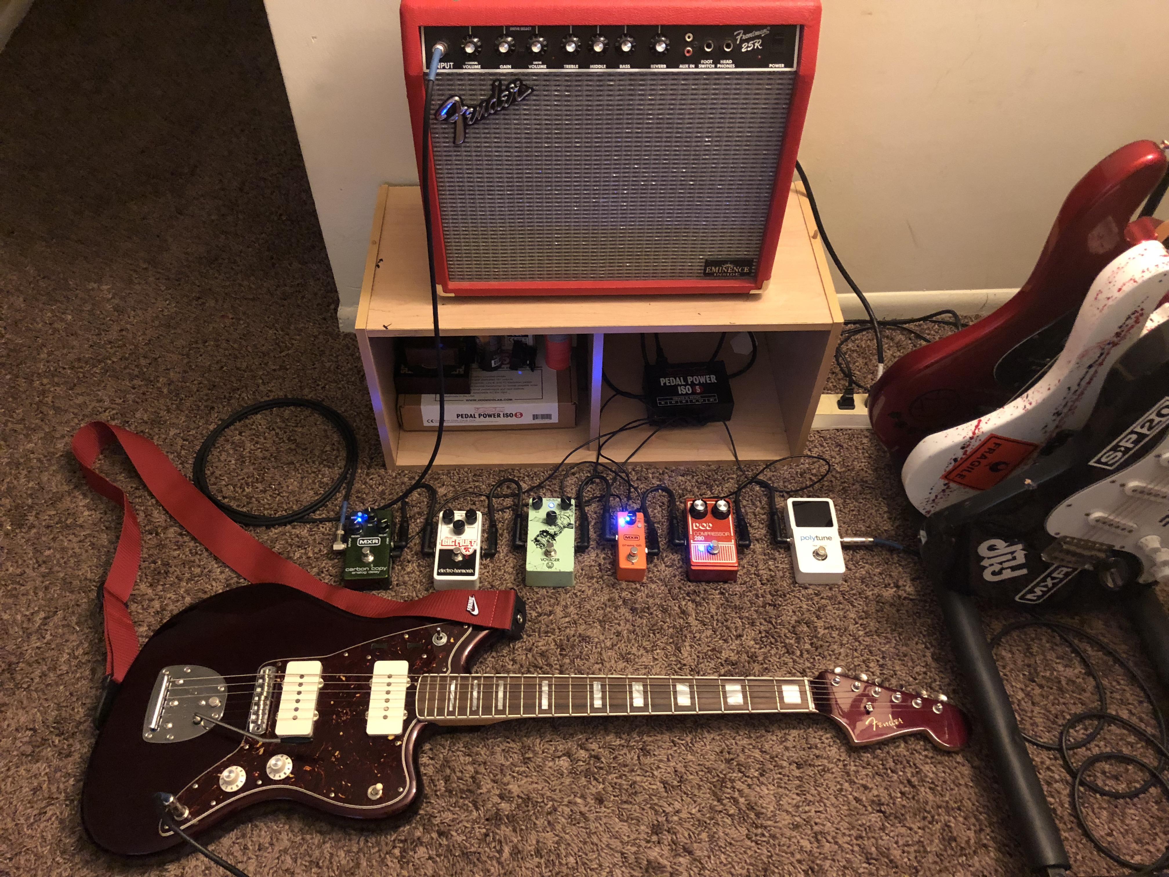 Current setup, could use some pedal, board & power supply recs r/guitarpedals