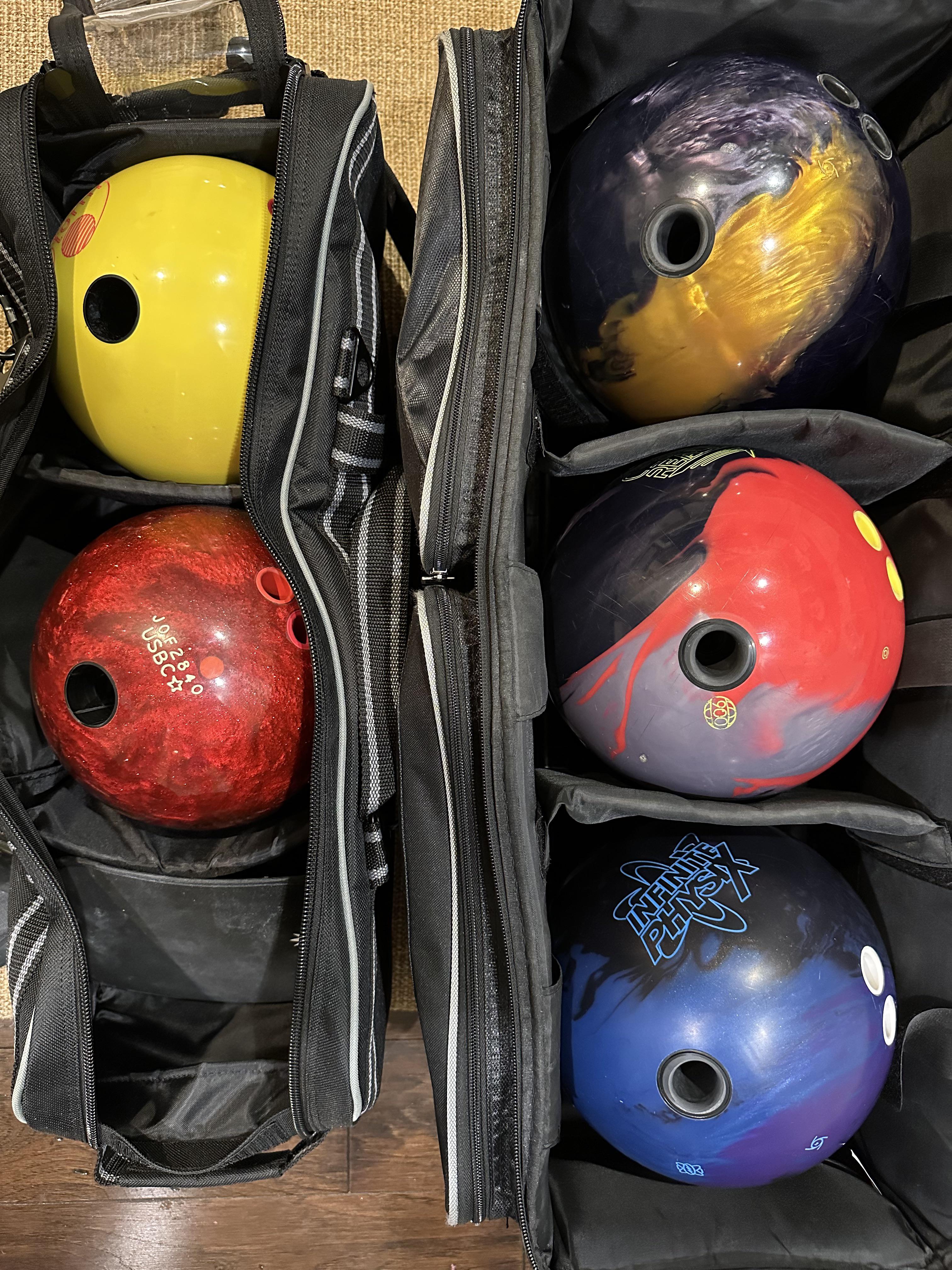 JoPo Thumb Grips inserted in all my balls today. r/Bowling