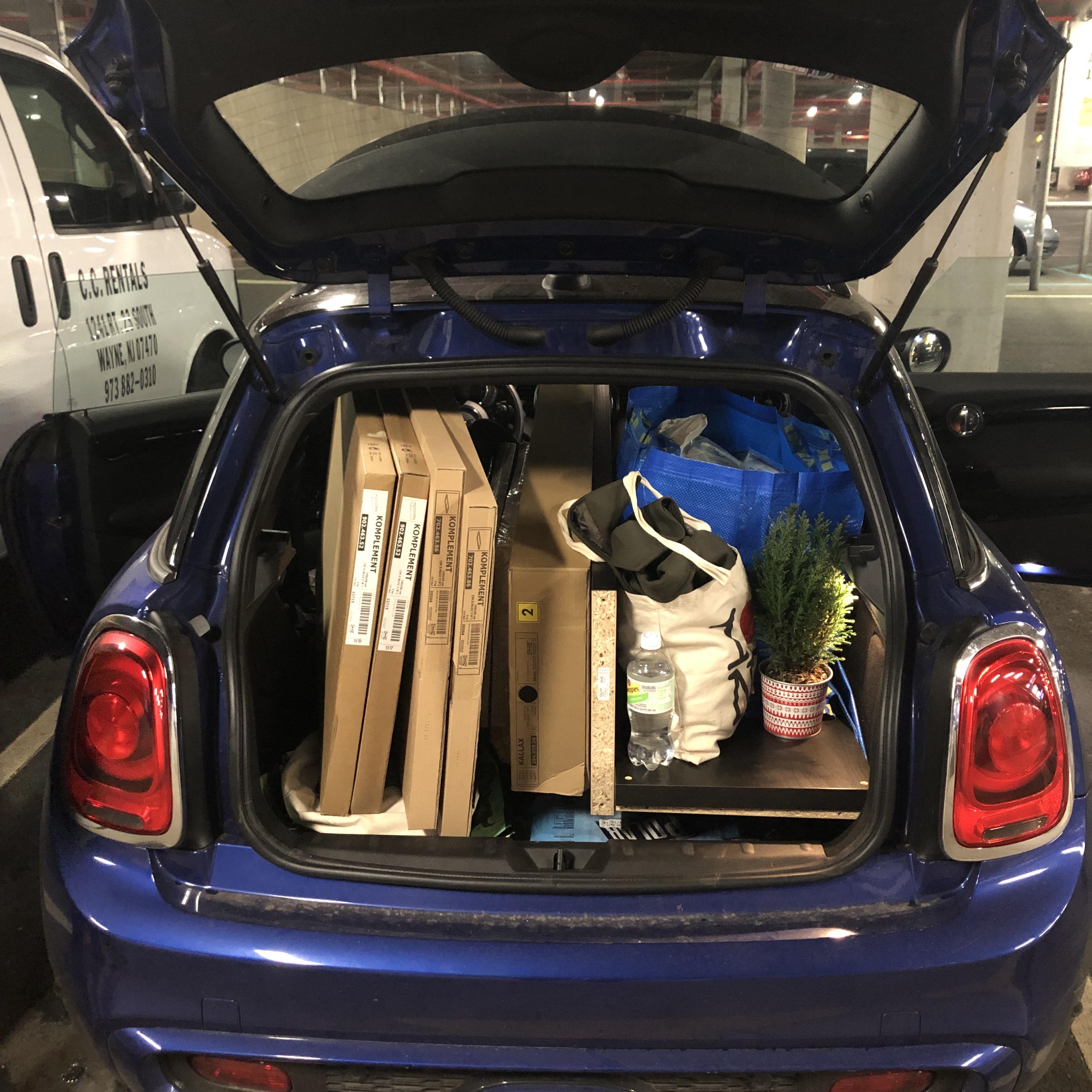 Sometimes you have to open one of your Ikea boxes to fit everything in