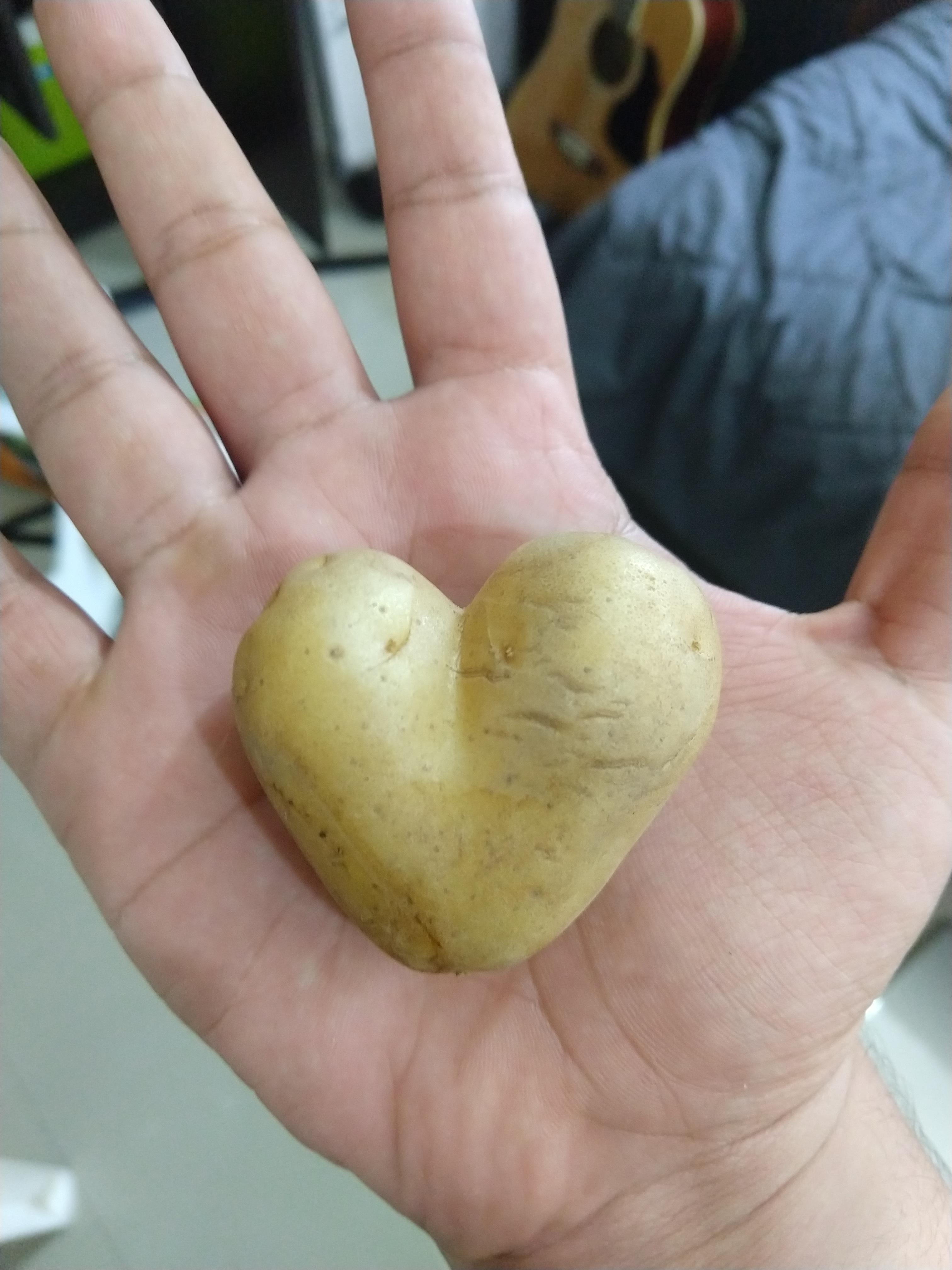 Got this perfectly heart shaped potato