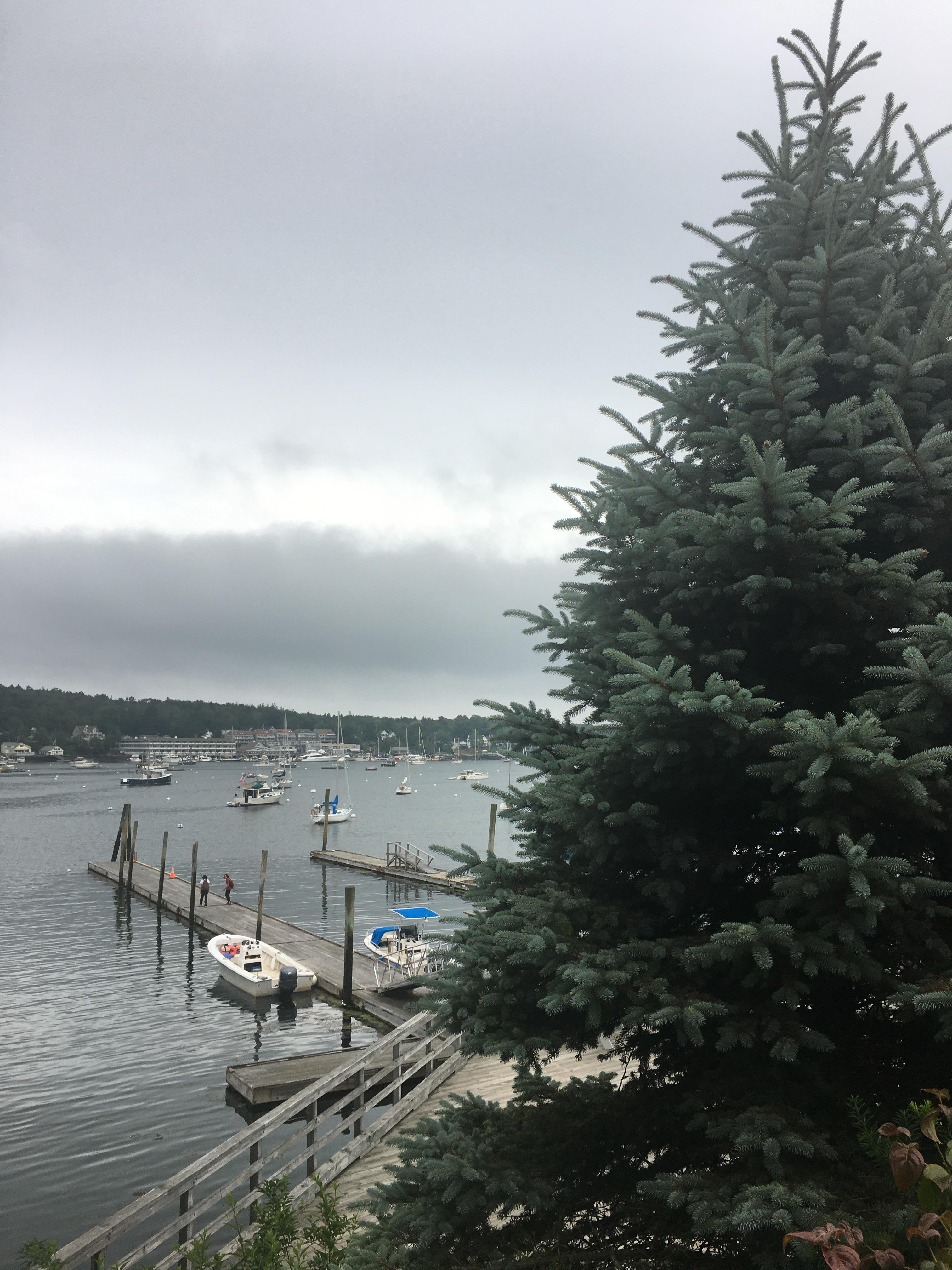 My hotel view from Boothbay Harbor in Maine Maine