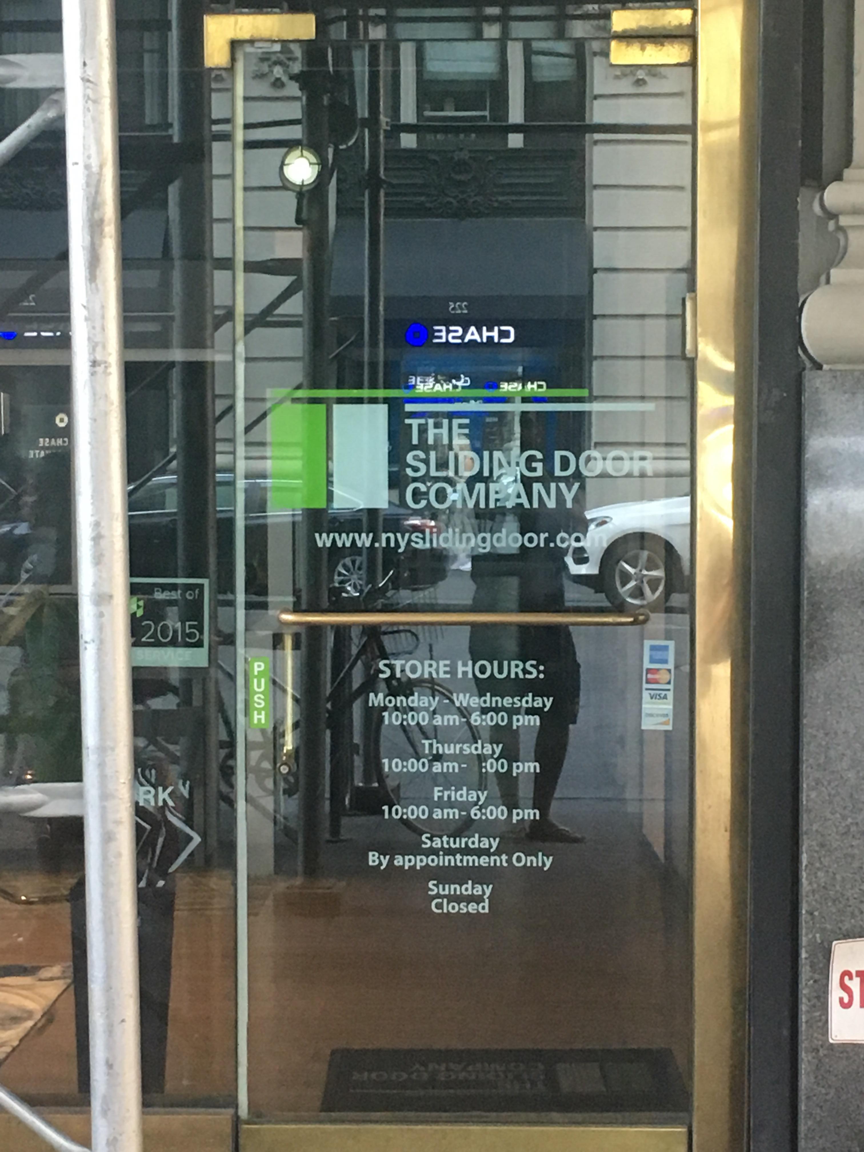 The Sliding Door company uses a ‘push/pull’ door for its office. r