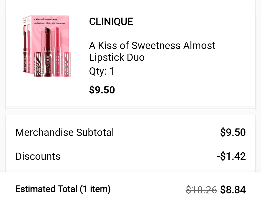 SEPHORA Clinique Almost Lipstick Holiday Duo (Black Honey & Pink