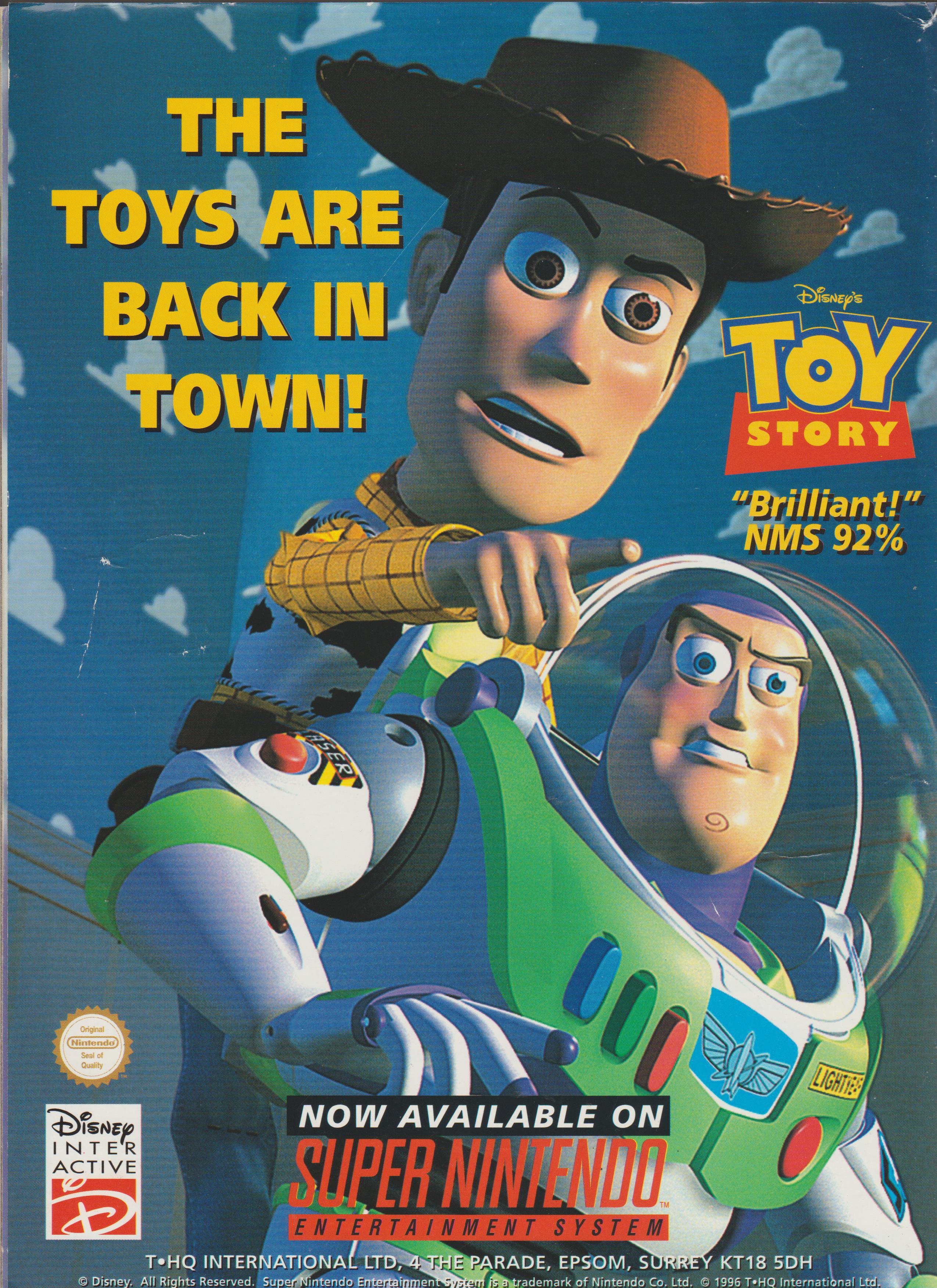 Toy Story Super Nintendo Advert from Games Master Magazine UK Issue 47