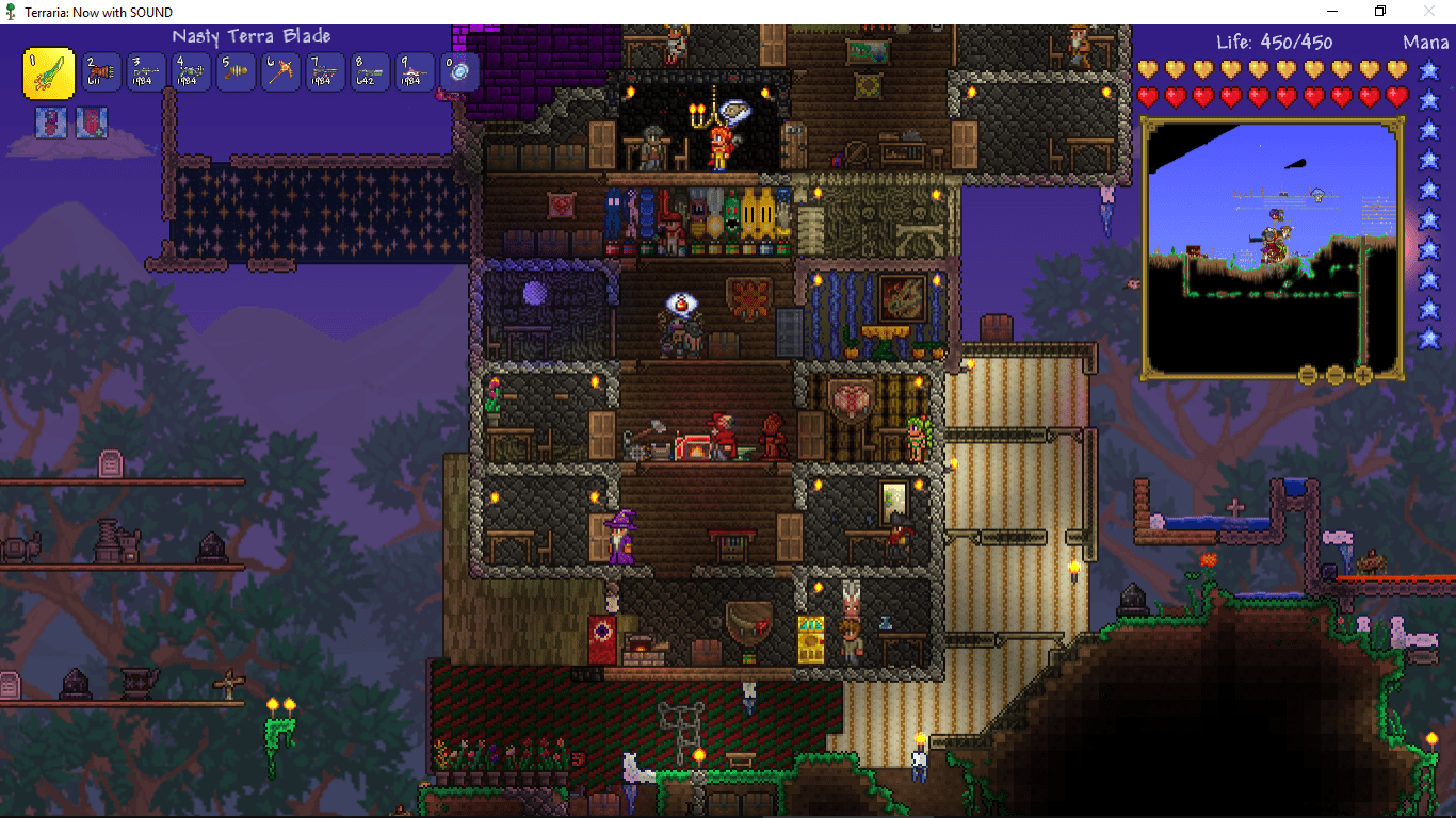 My awful post golem base r/ShittyTerraria