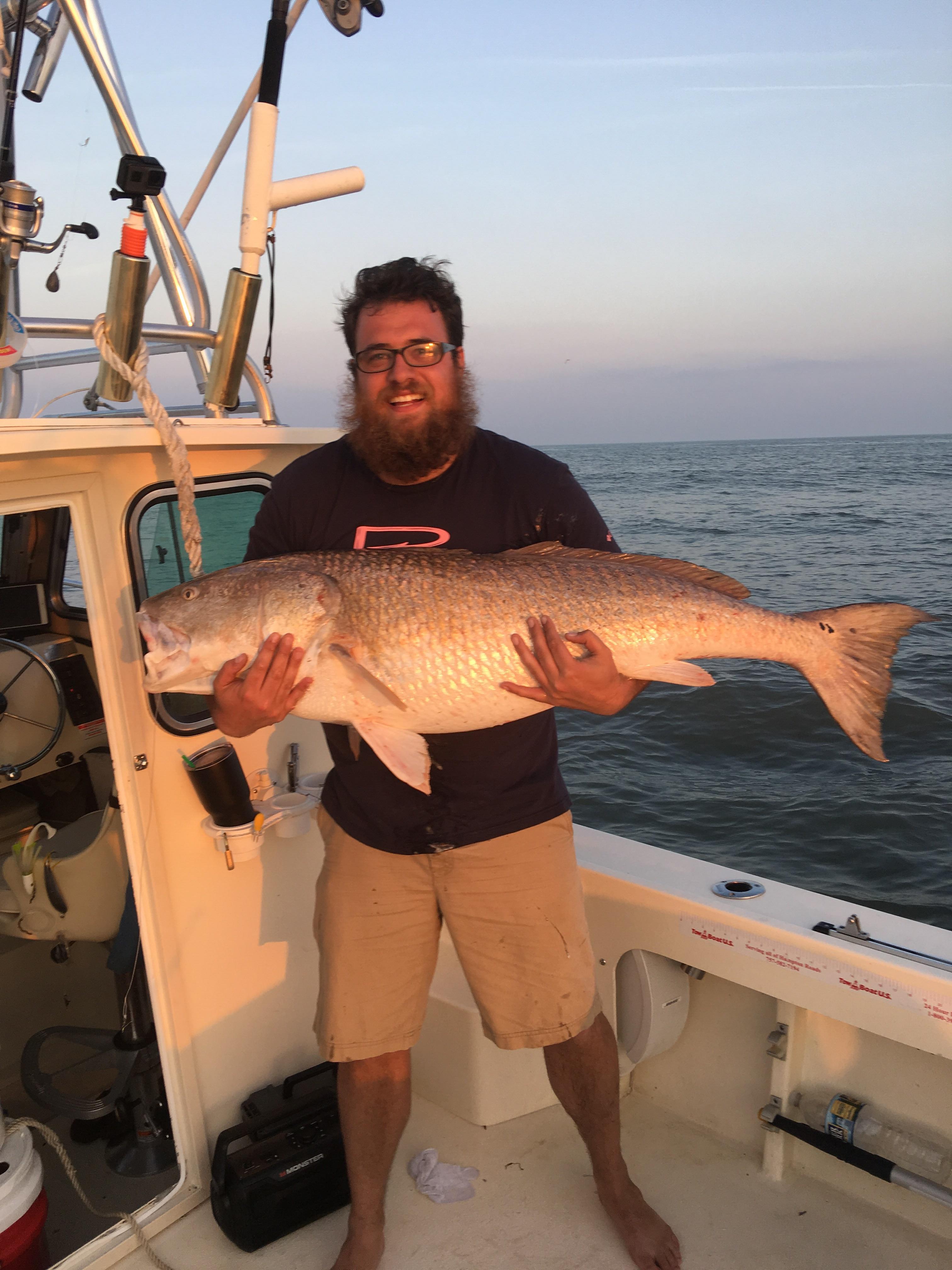 [SW] Caught this 56lb, 49" Bull Red off of Cape Charles Virginia. First