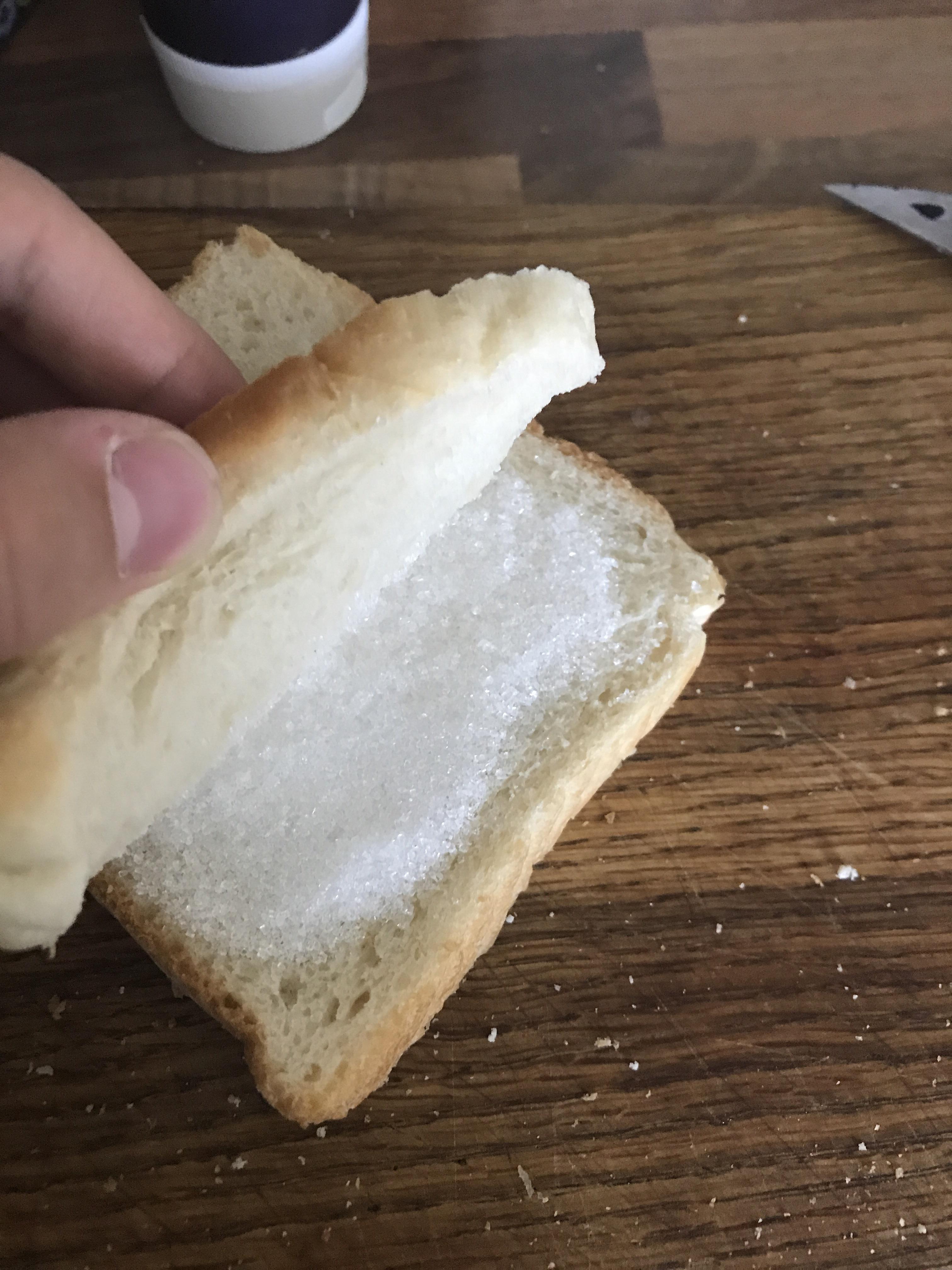 Sugar sandwich I made. r/shittyfoodporn