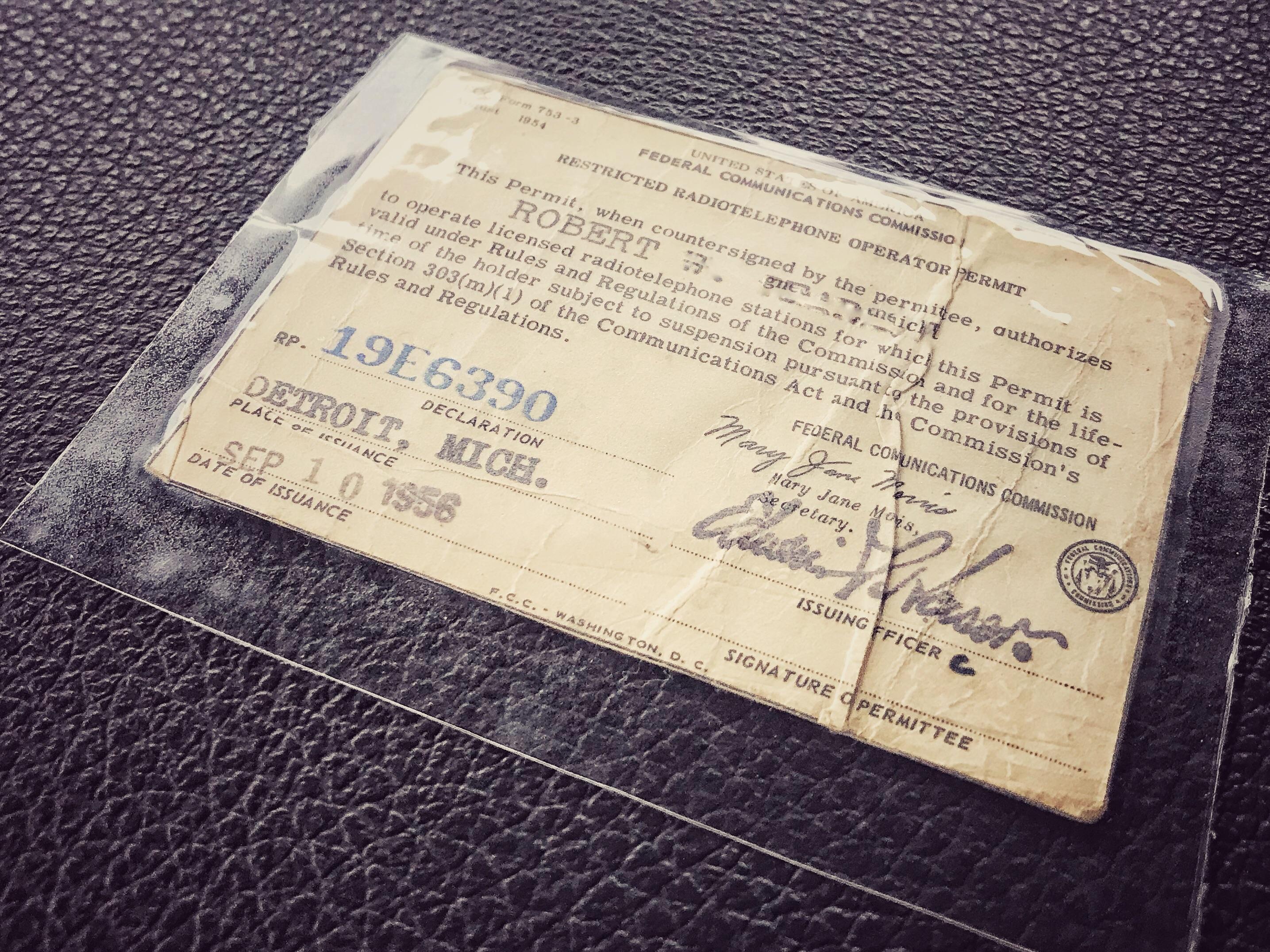 Found my Grandpas Ham Radio license. r/amateurradio