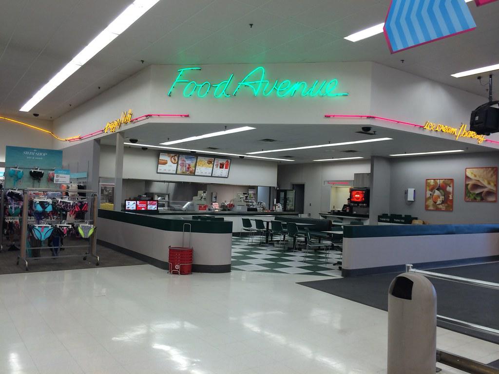 Target's Food Avenue Express and their neon lights throughout the store
