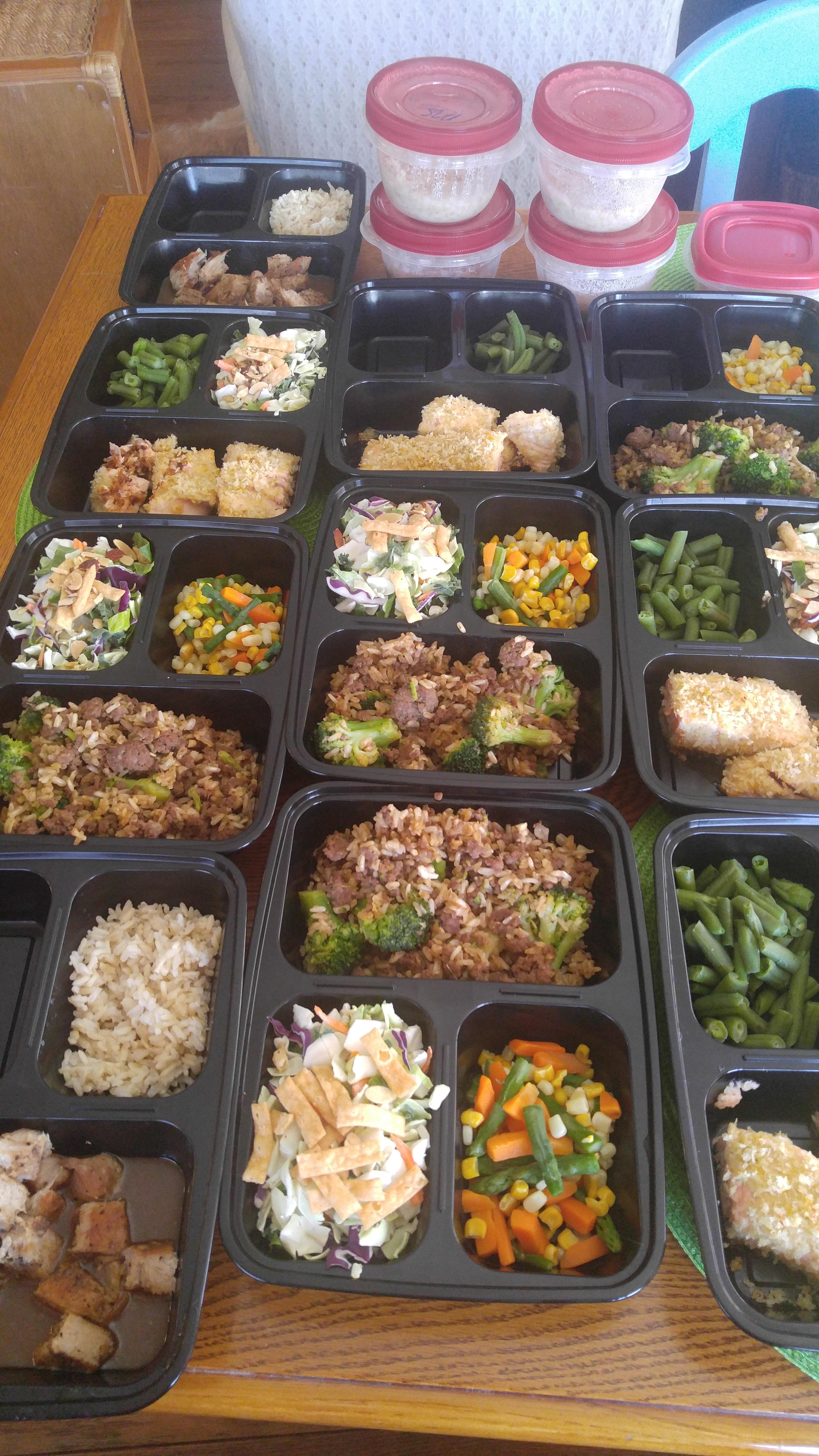 First Full Week of Meal Prep to be ready for state testing! Recipes in