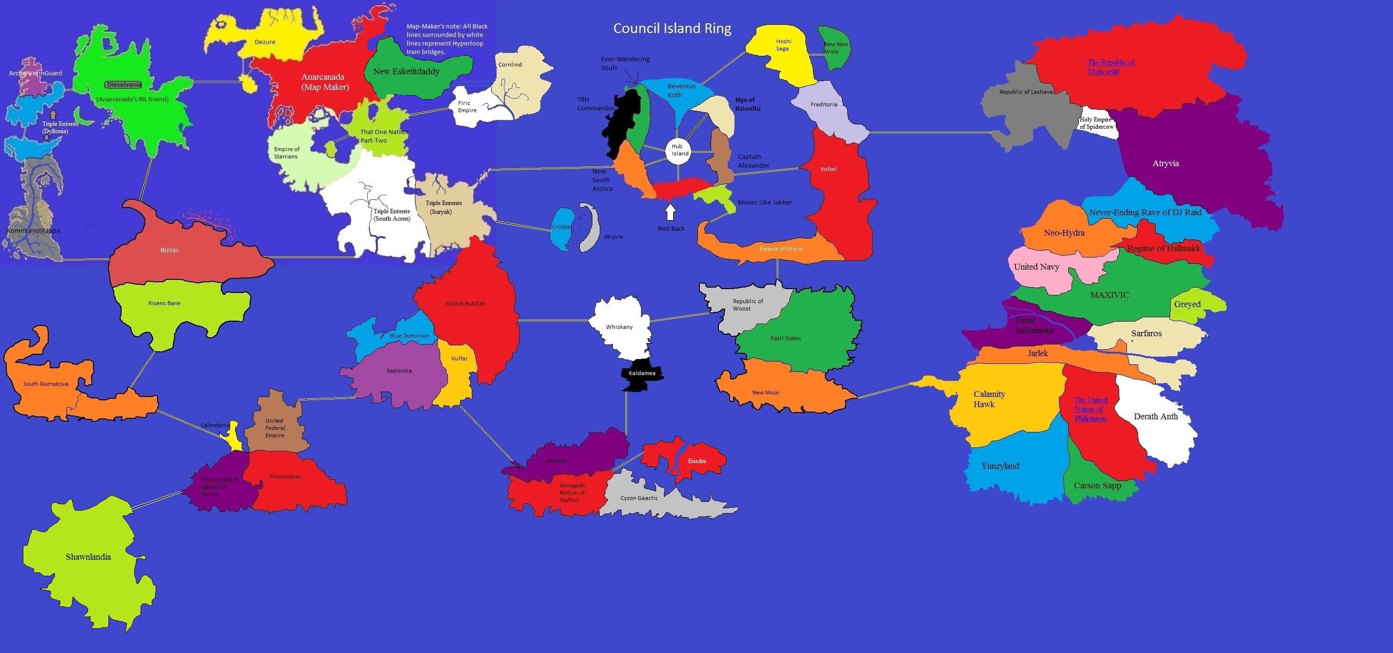 Map of The Black Hawks, part of the online game Nationstates (link in