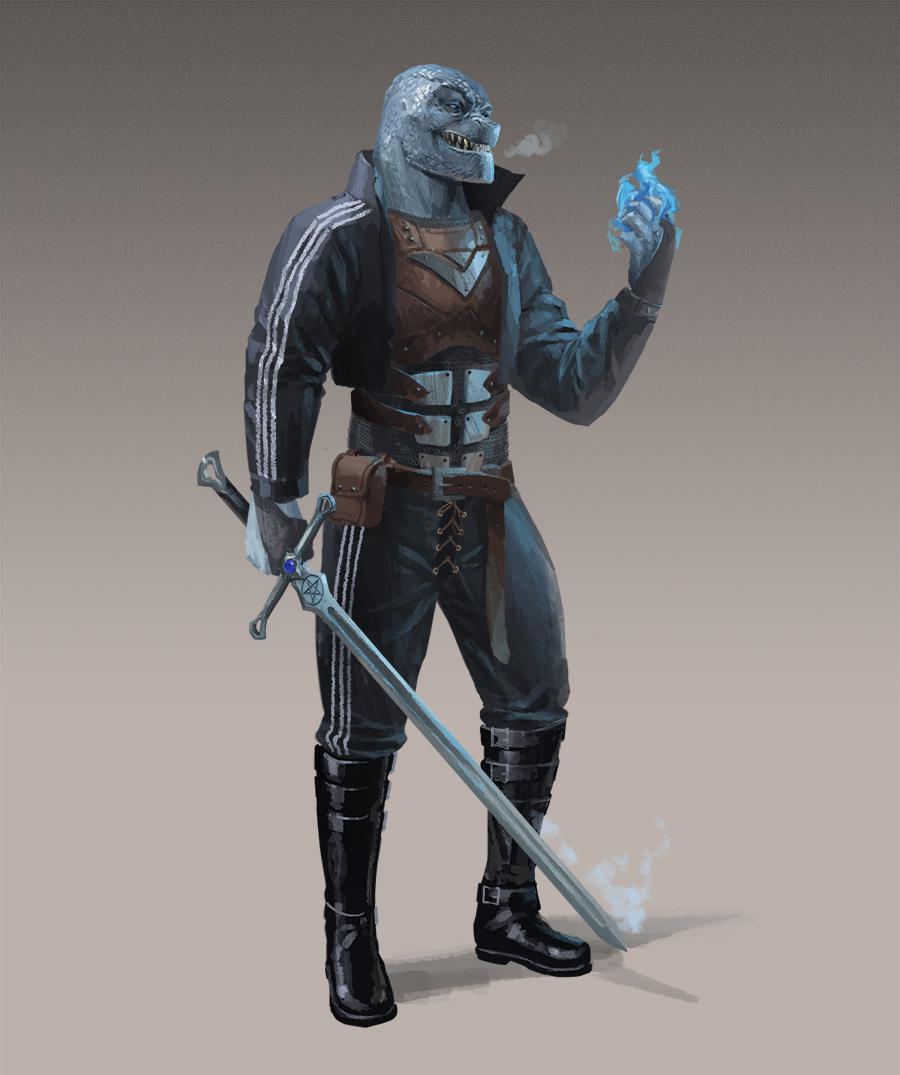 [OC] Dragonborn Hexblade Warlock Commission r/DnD