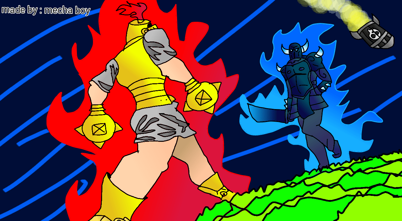 i draw the pekka vs mega knight r/ClashRoyale