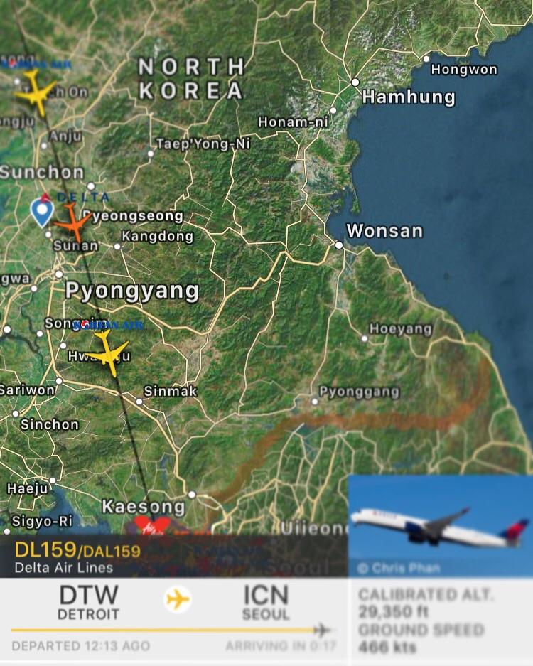 Noticed lots of US planes over North Korean airspace lately. r/aviation
