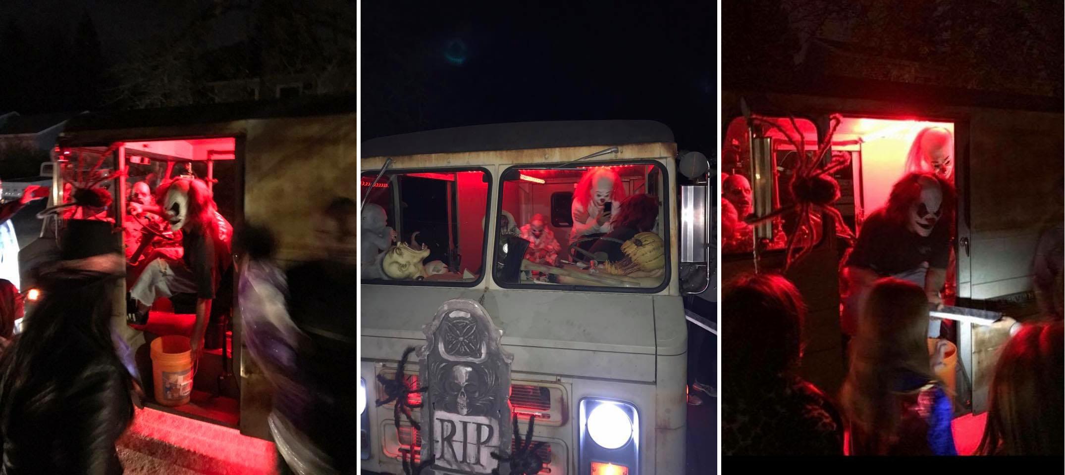A haunted ice cream truck run by clowns on my sister's street r/pics