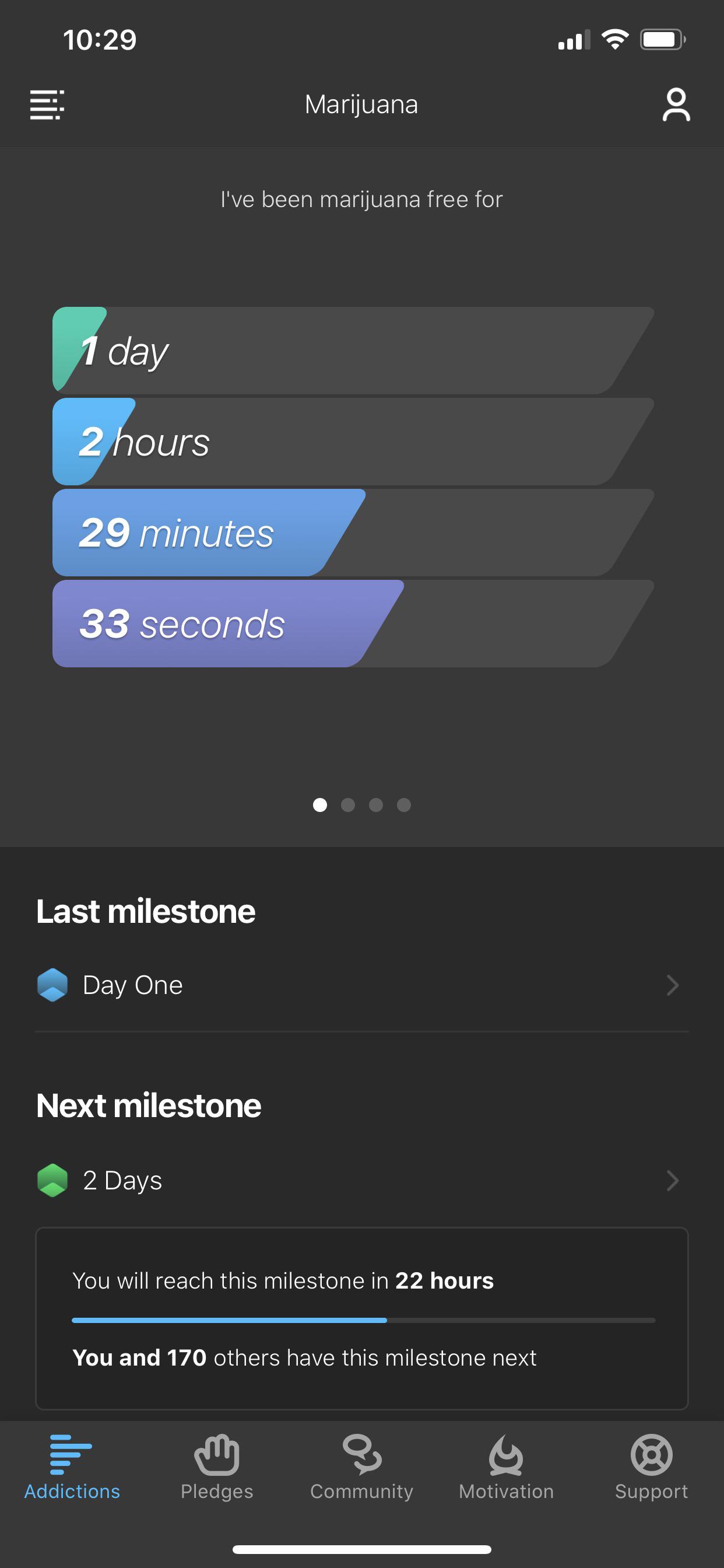 One day down! Very hard so far but I’m going to try to push through it