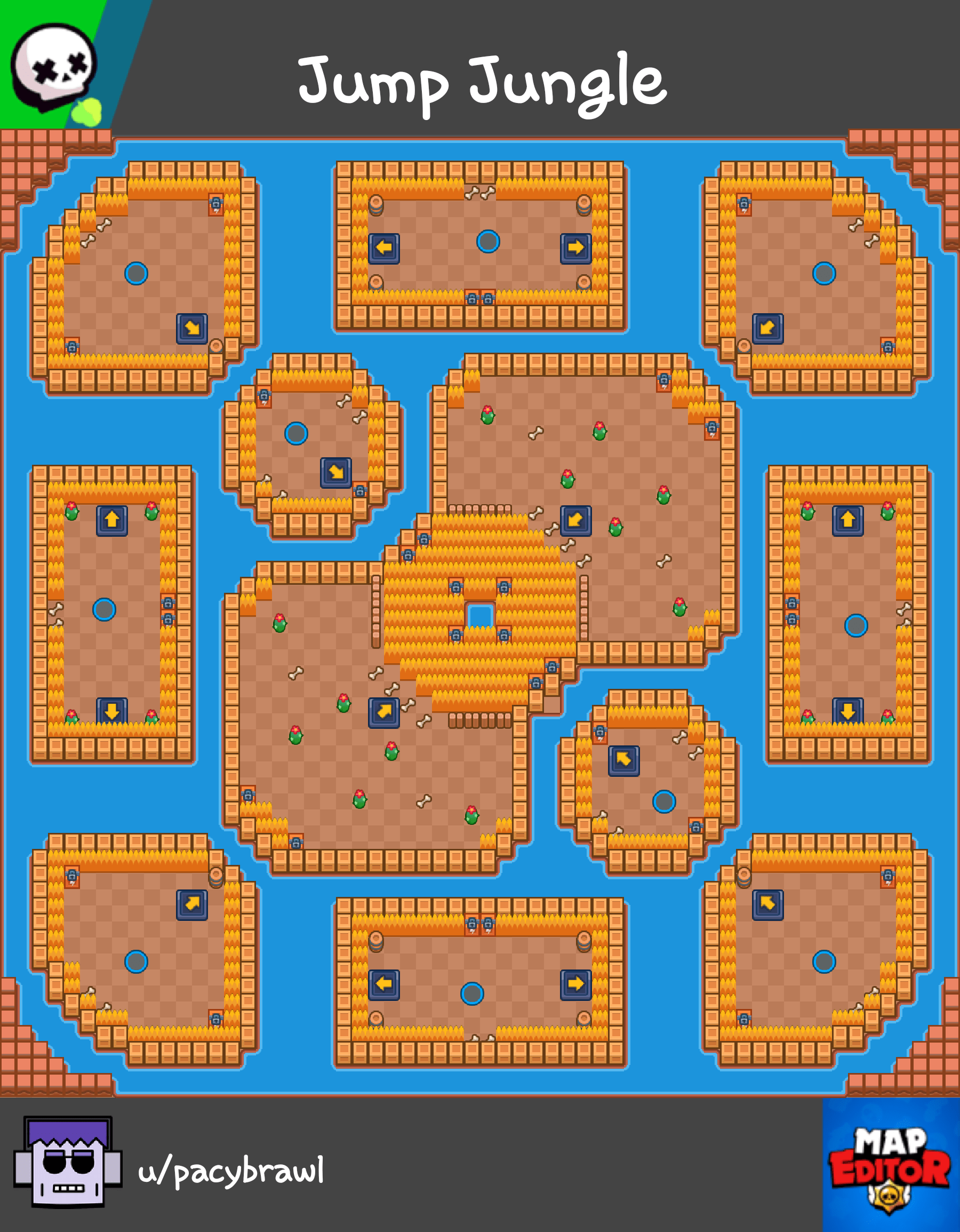 A map concept for a new Showdown map in Brawl Stars. You can use the