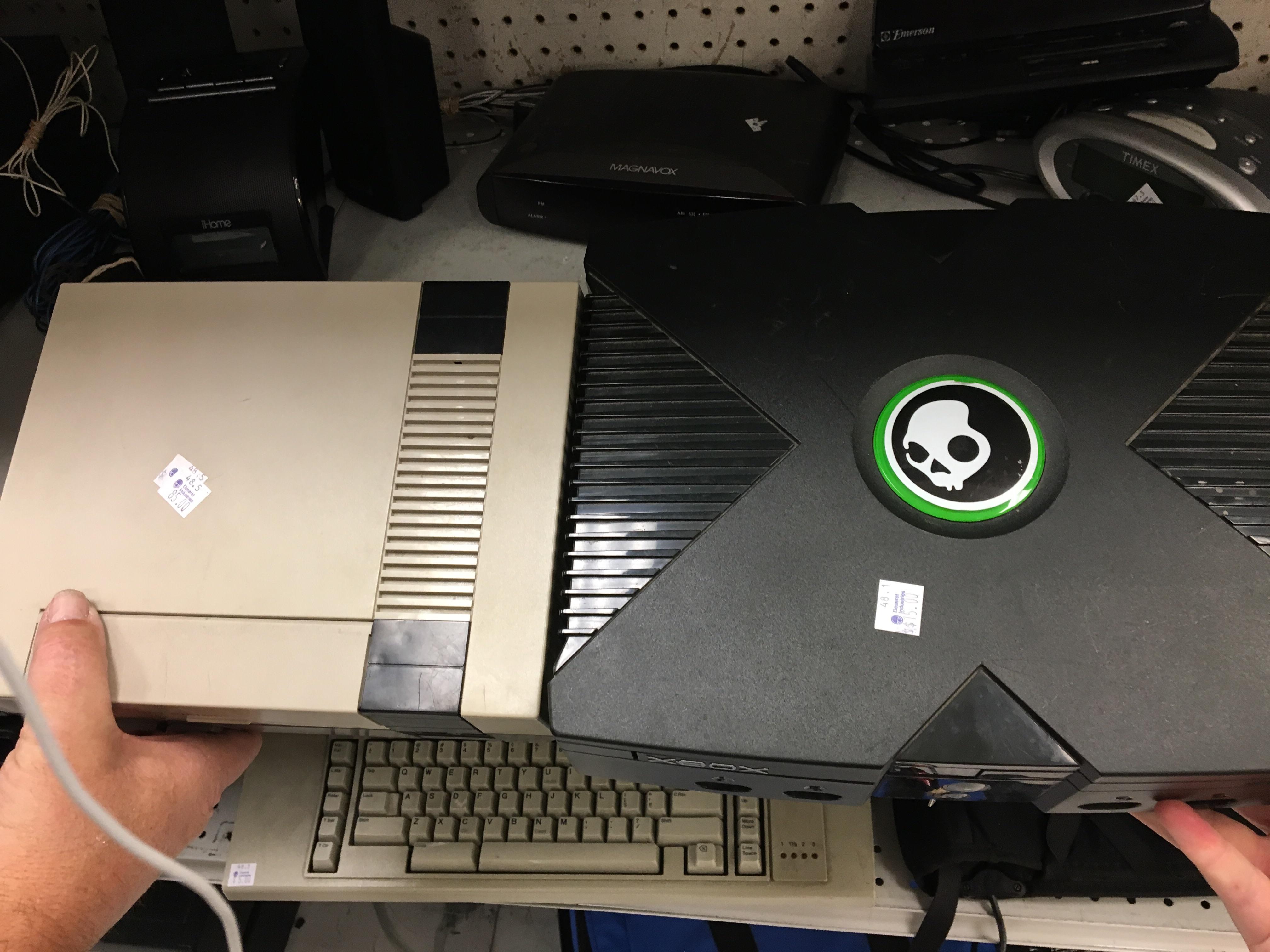 I found a NES and an original Xbox for sale at my local thrift store
