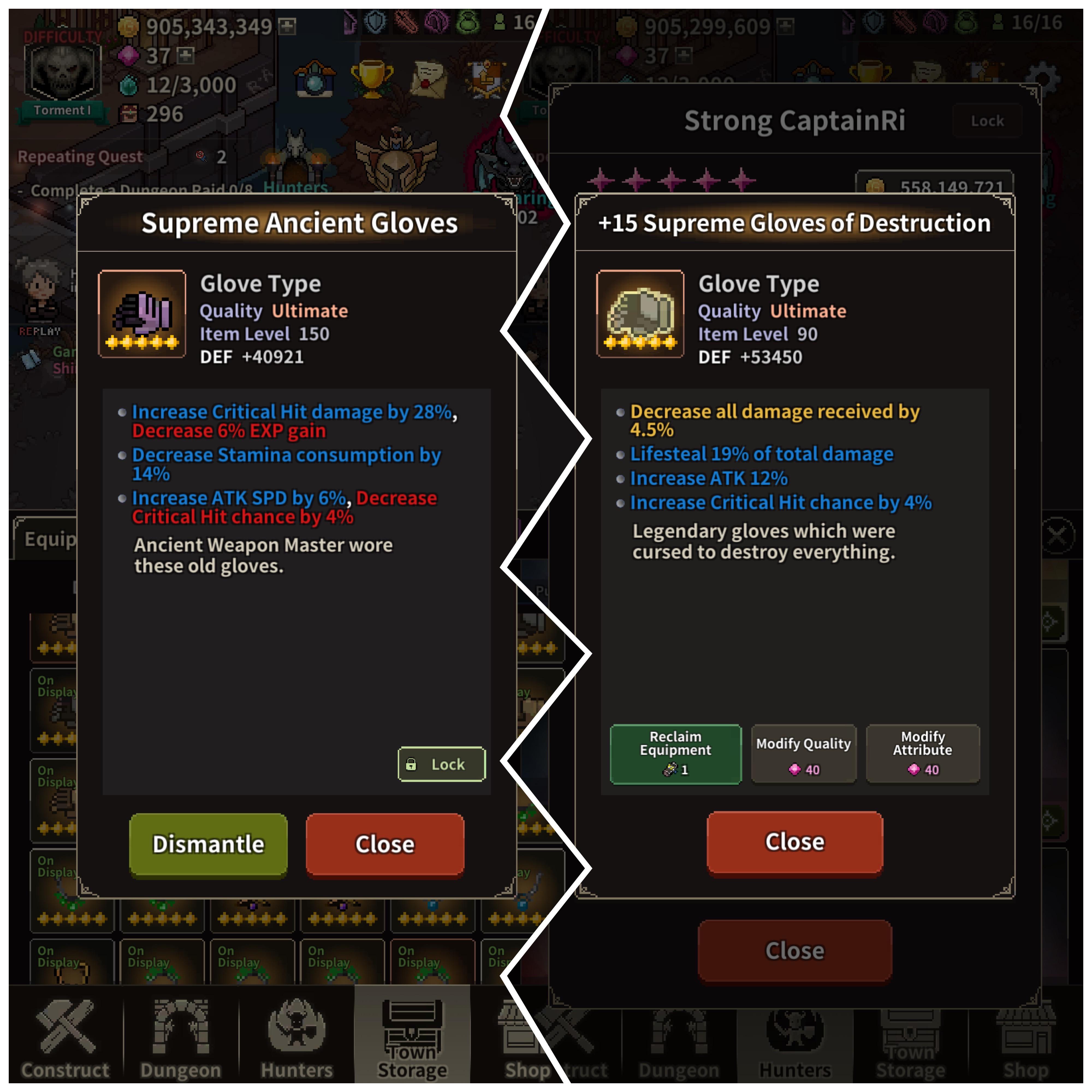 Life steal VS Crit hit damage r/EvilHunterTycoon