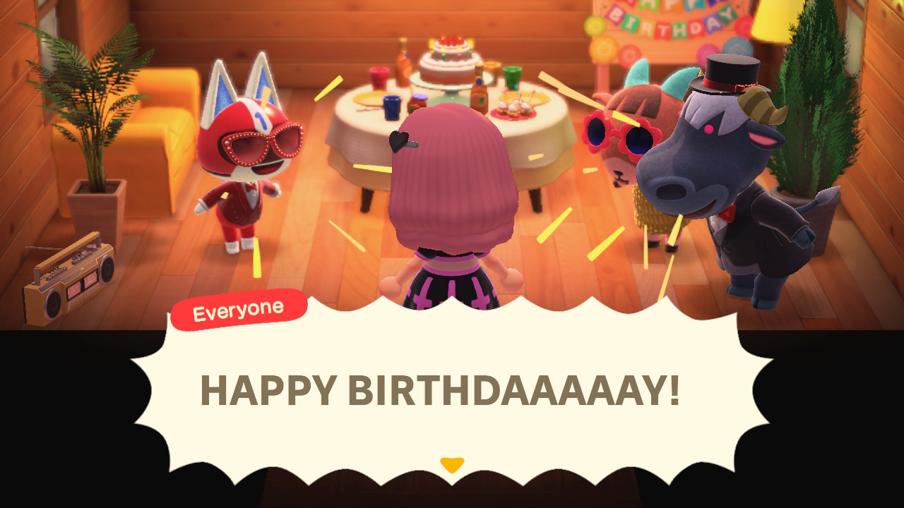 Happy Birthday Animal Crossing Kk Slider Happy Birthday Card Acnh Animal Crossing New Horizons