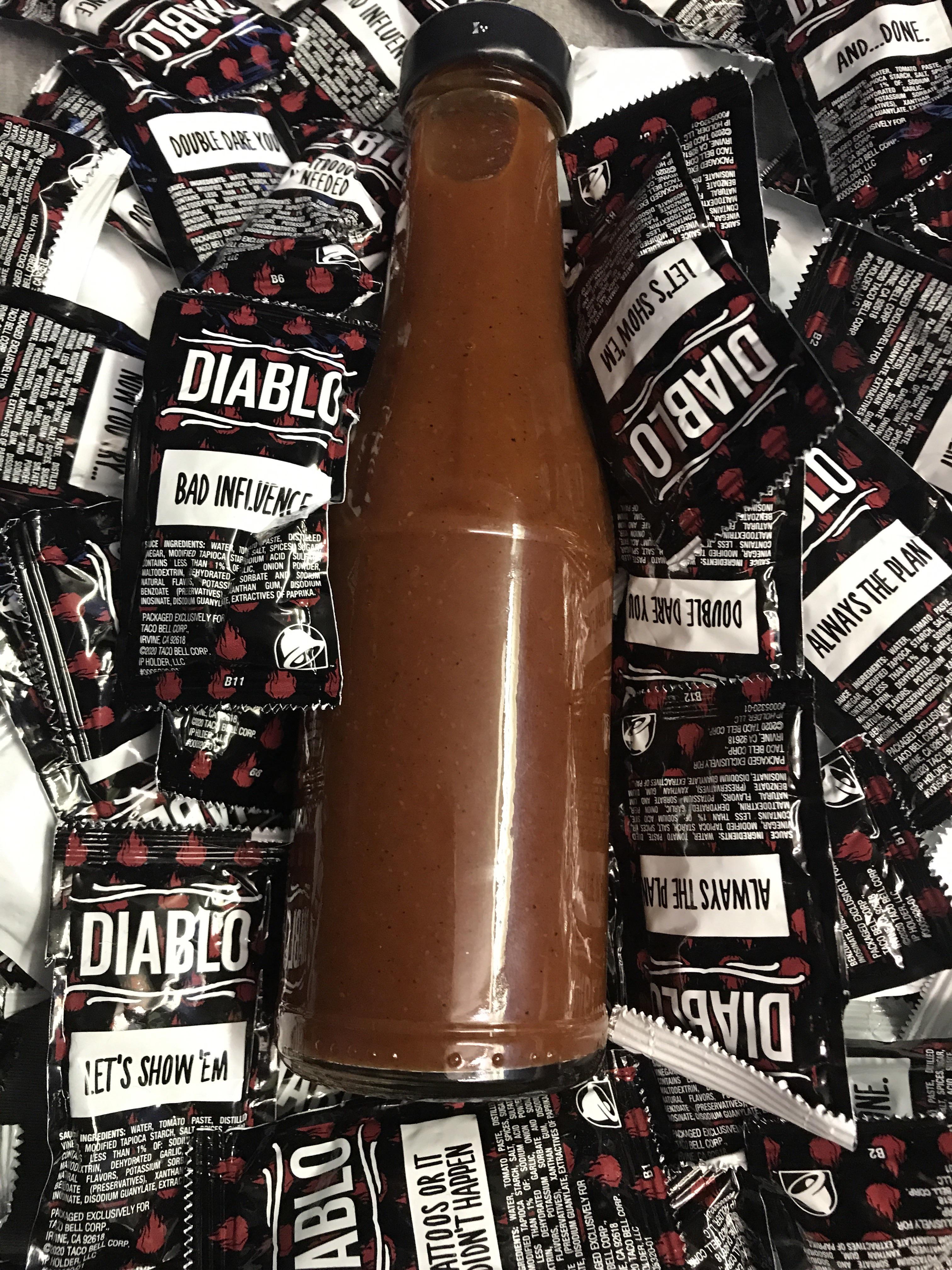 Had to make my own tacobell Diablo sauce bottle since they stopped