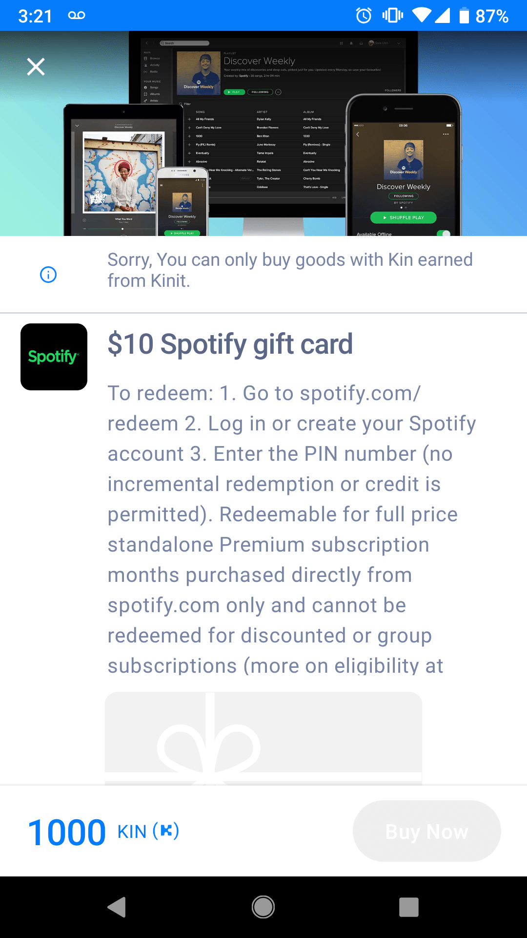 The rate sighting of Gift Cards and I get this... r/KinFoundation