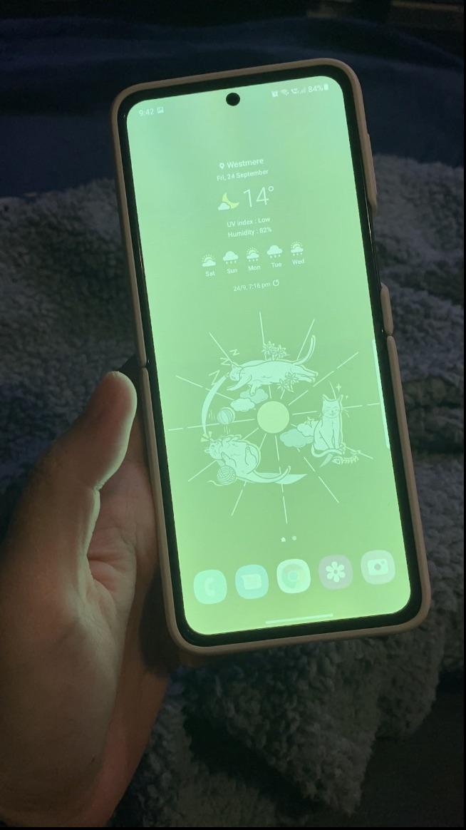 Can someone tell me what’s happening? Screen suddenly turned green and