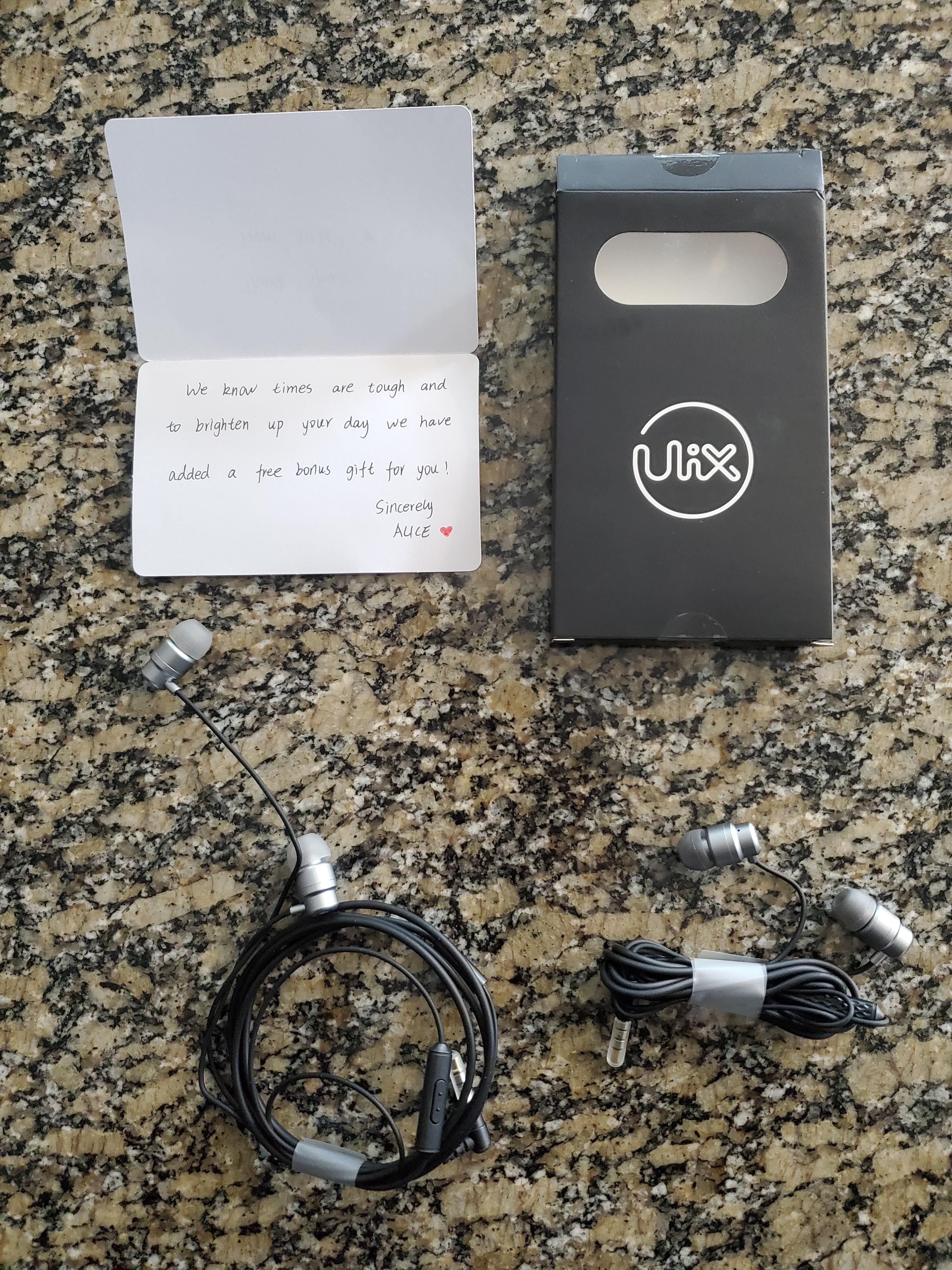 Needed some new earbuds and decided to order some through Amazon. UliX