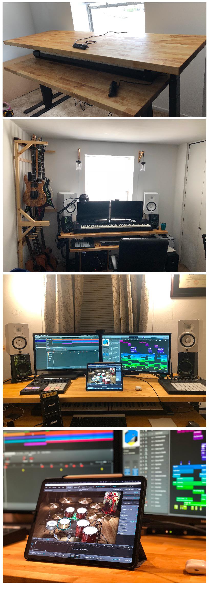 My home studio with Mac Mini 2018, Macbook Pro 2017 and a Hackintosh