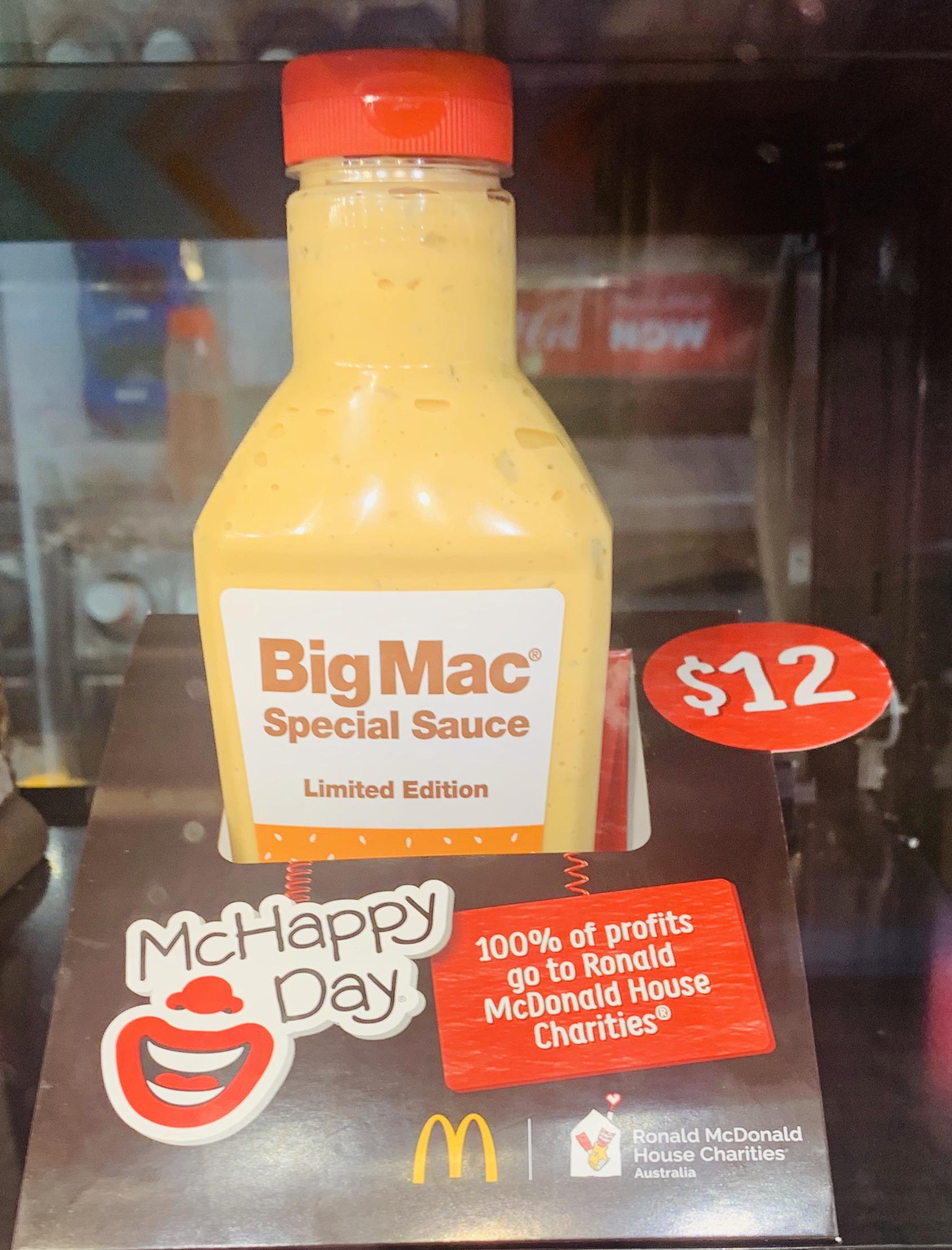 Are the Big Mac Sauce Bottles we sell in Australia for McHappy day