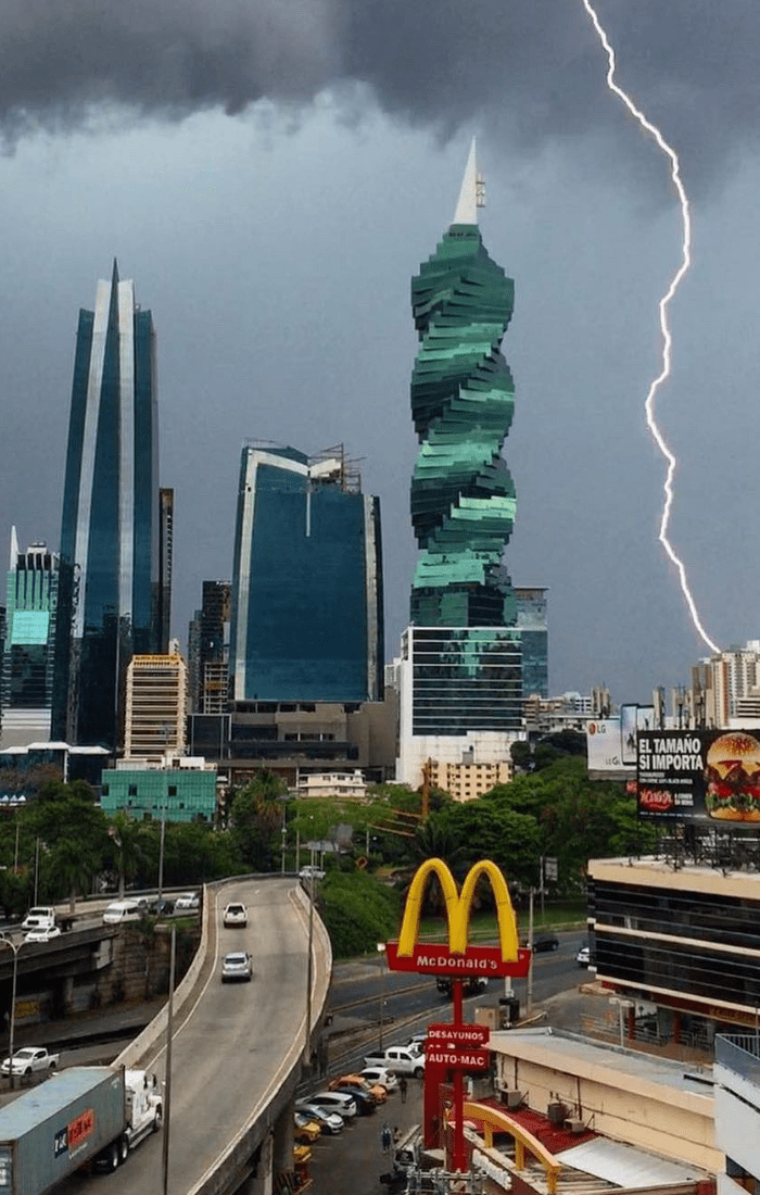 [building] The F&F Tower ("El Tornillo") in Panama City, Panama is
