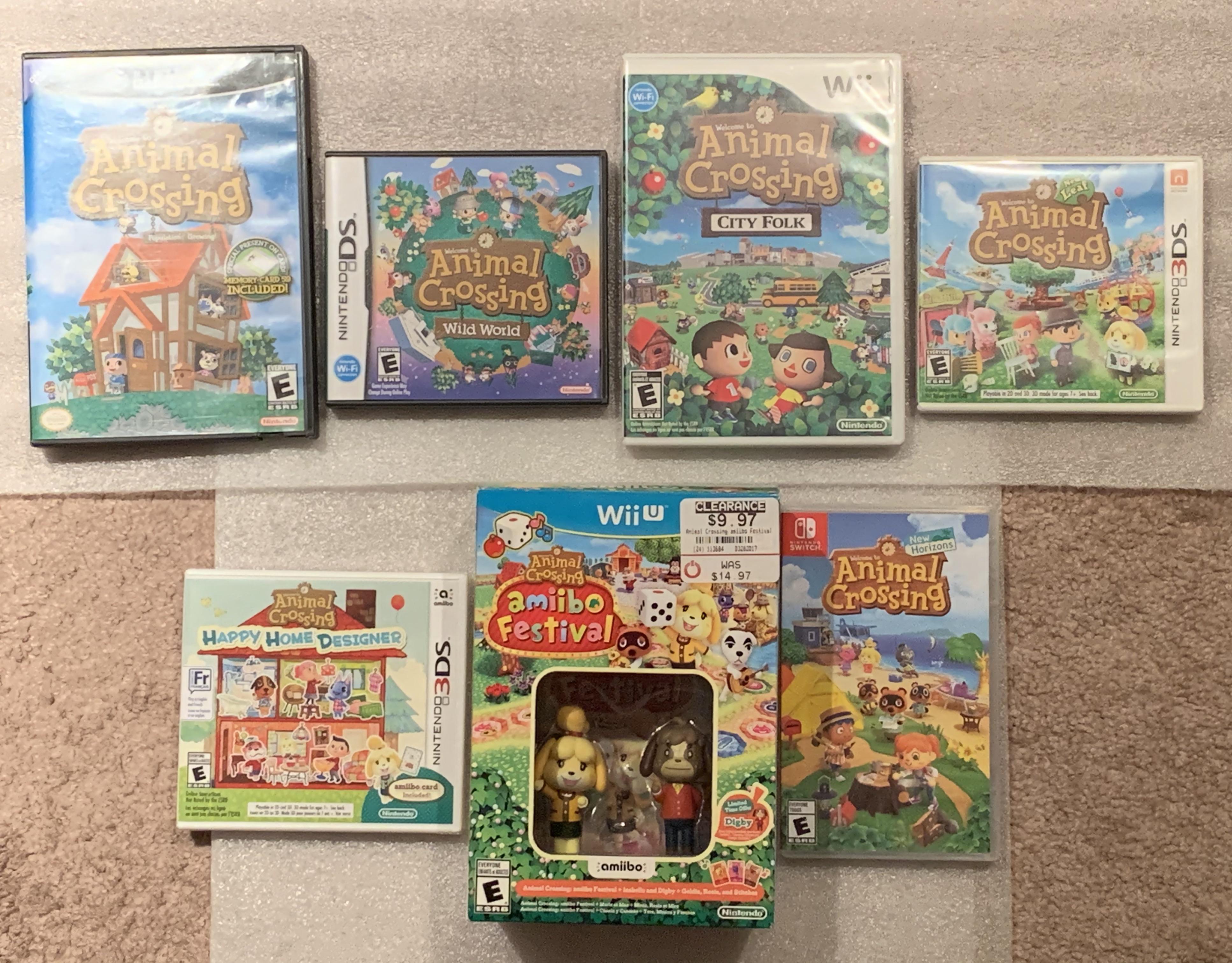 Just wanted to show off my complete set of Animal Crossing games! Any