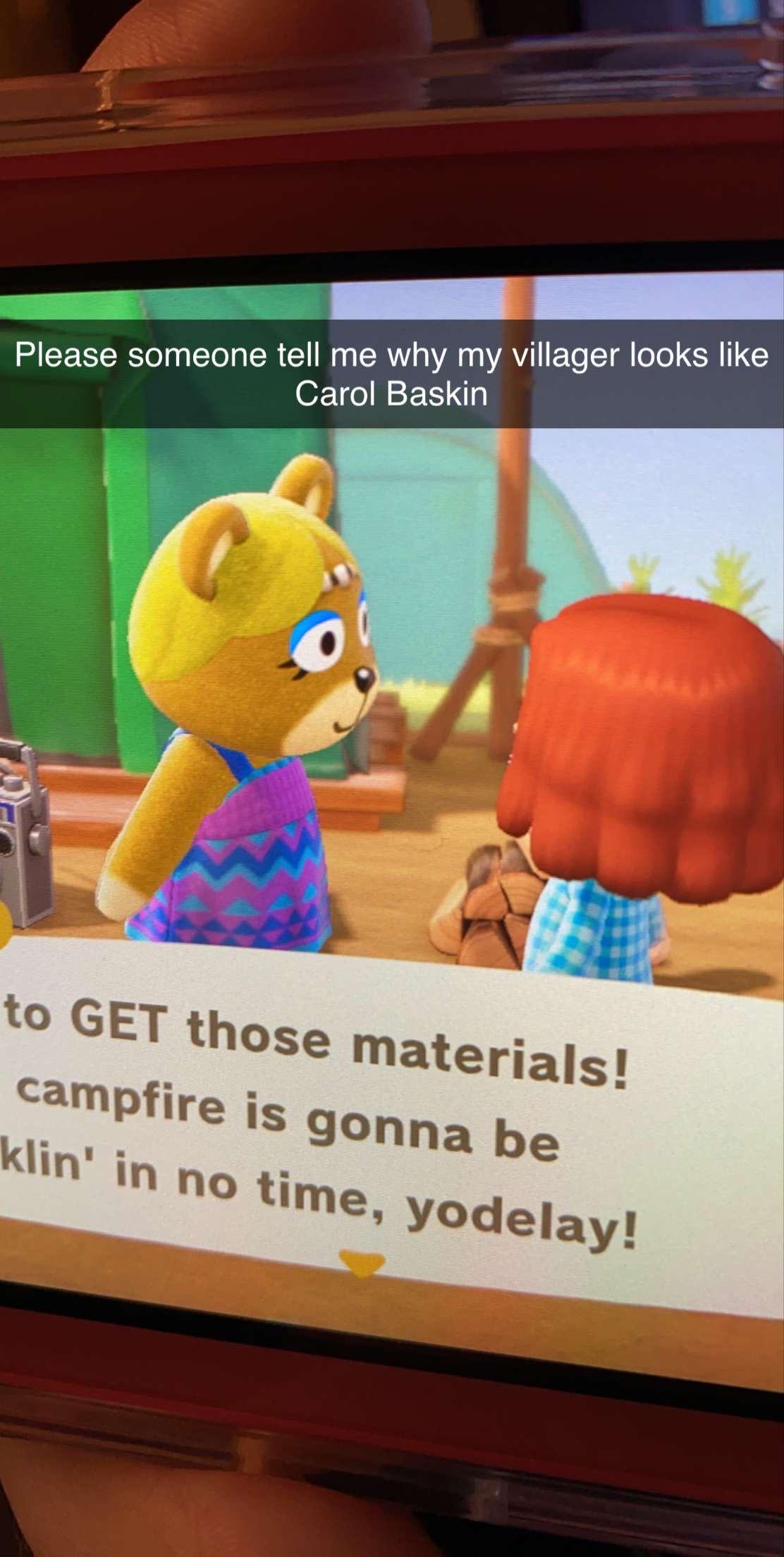 Animal crossing has a villager that looks suspiciously like Carol