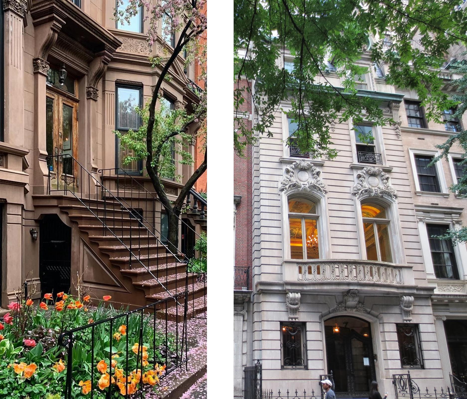 Where in Atlanta can I find streets with New York City style limestone