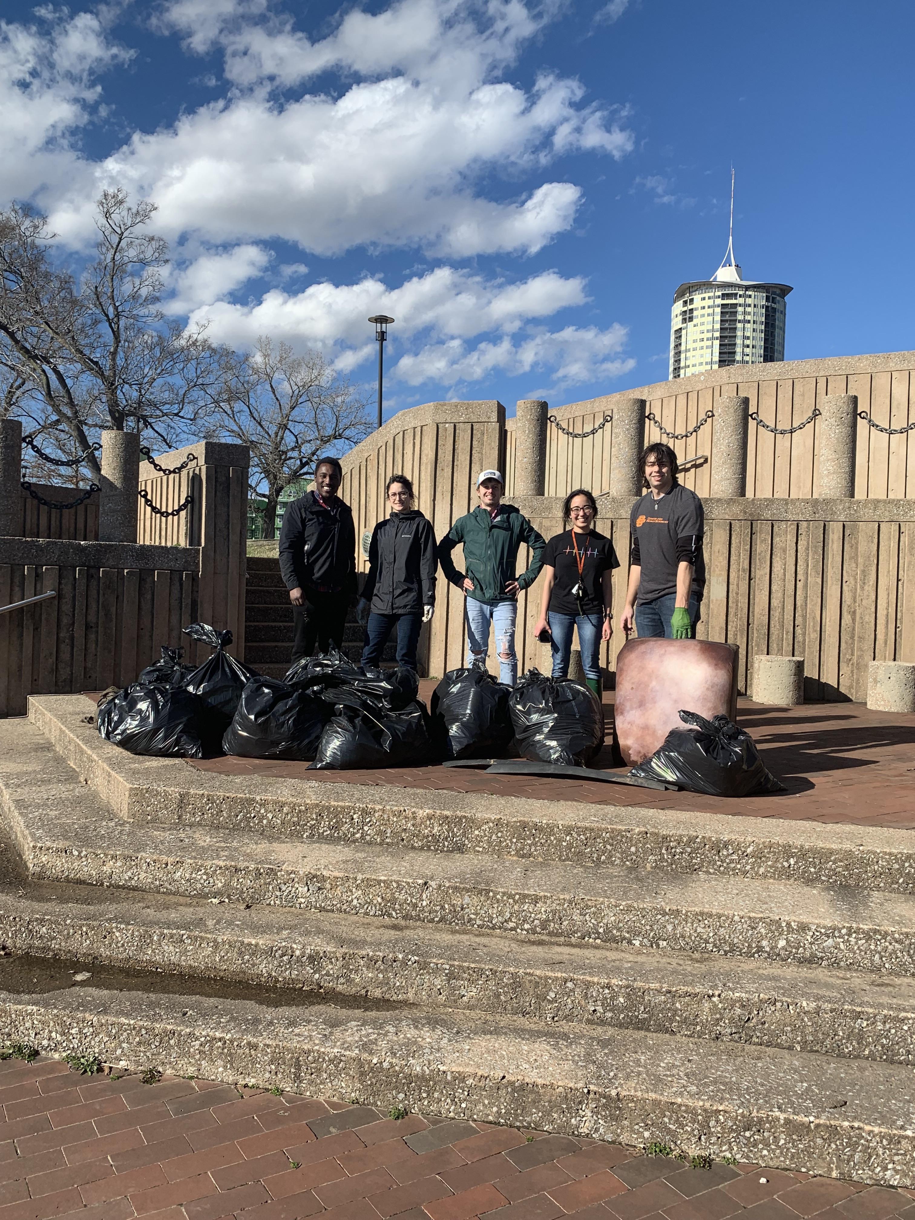 trashtag in Tulsa. I ran into these awesome people from OSU picking up