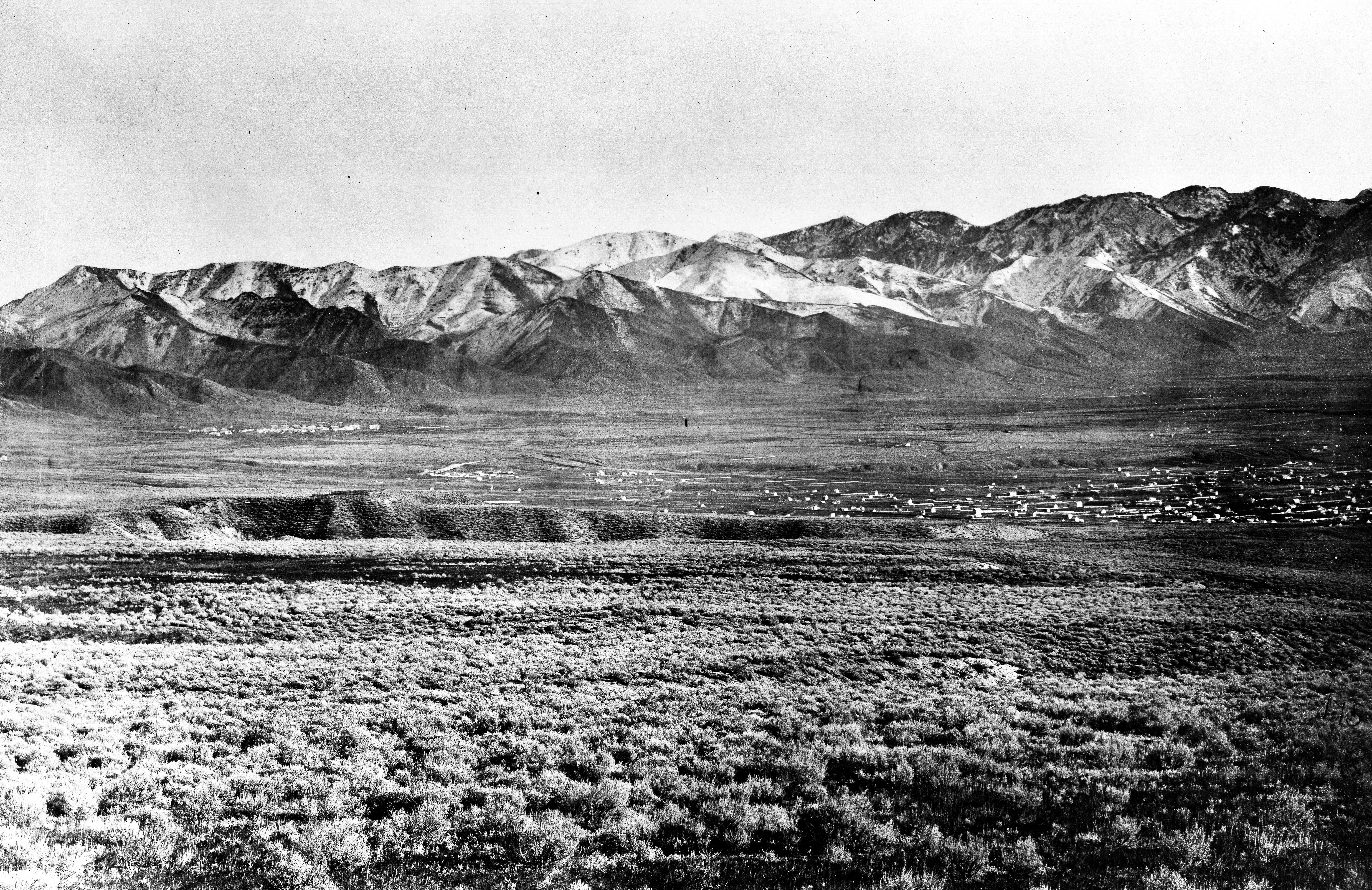 Salt Lake City in 1869. Taken from the current location of the State