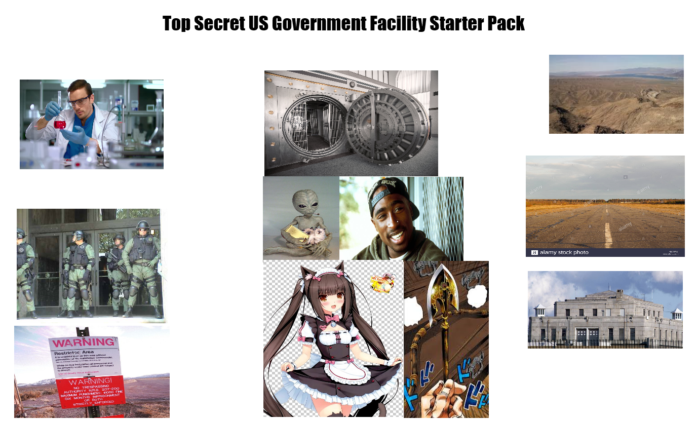 Top Secret US Government Facility Starter Pack r/starterpacks