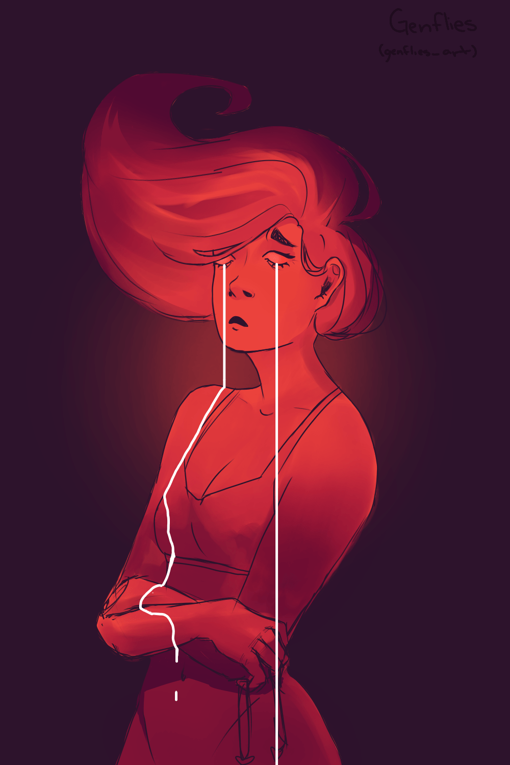Sad, some messy vent art DigitalArt