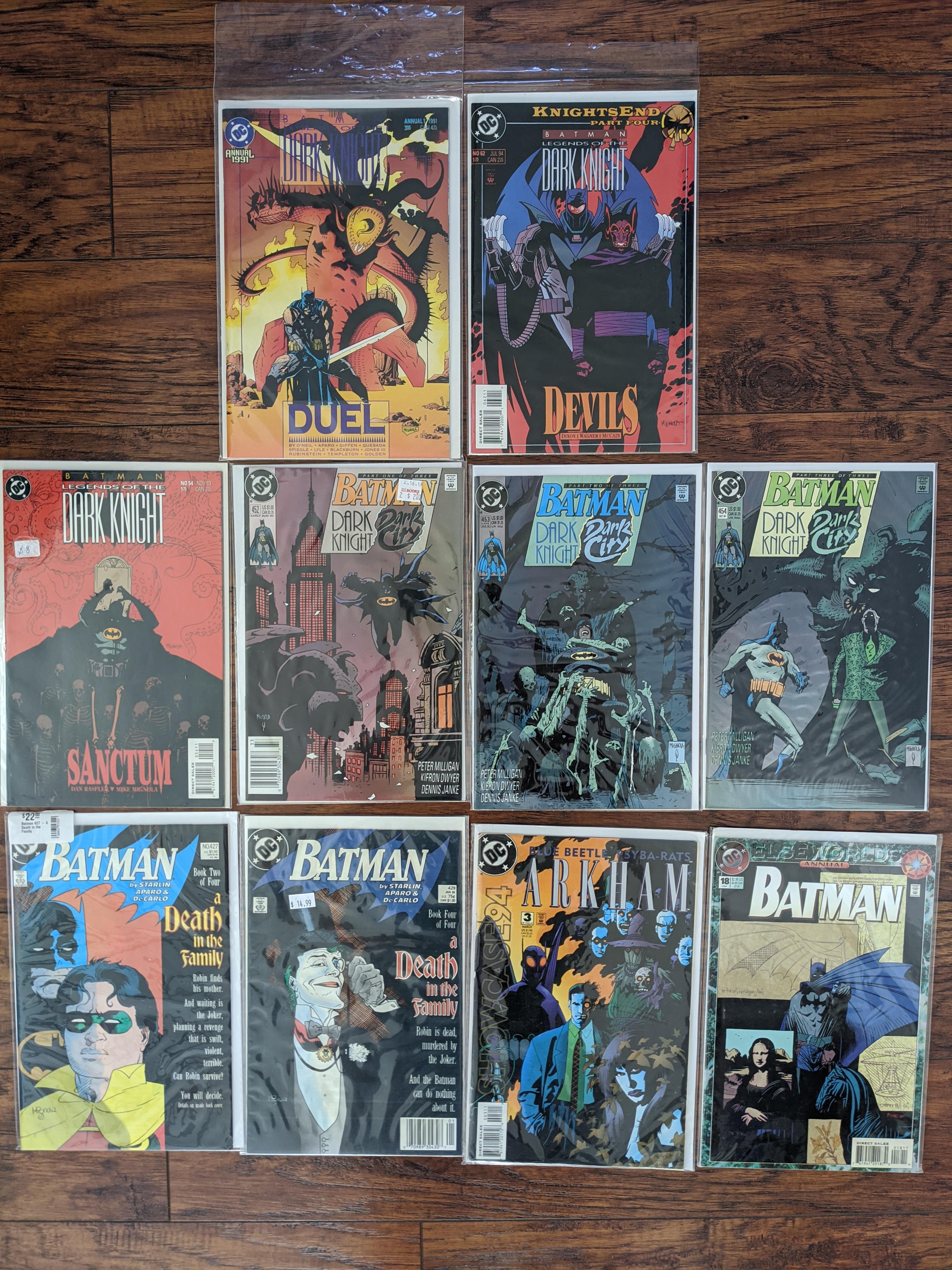 My collection of Batman comics with covers done by my favorite comic