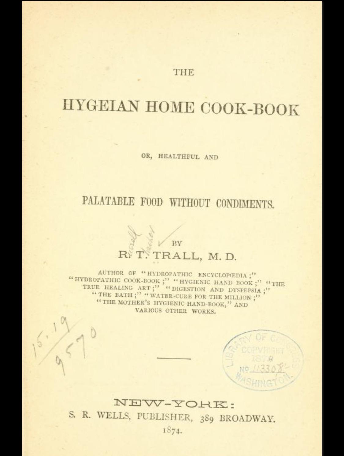 One of the oldest vegan cookbooks [1874] r/vegan