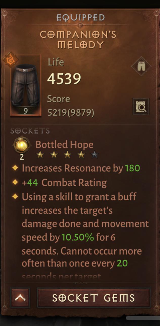 Got a 4* bottled hope...trying to make it work for my monk. Is it a good addition? r