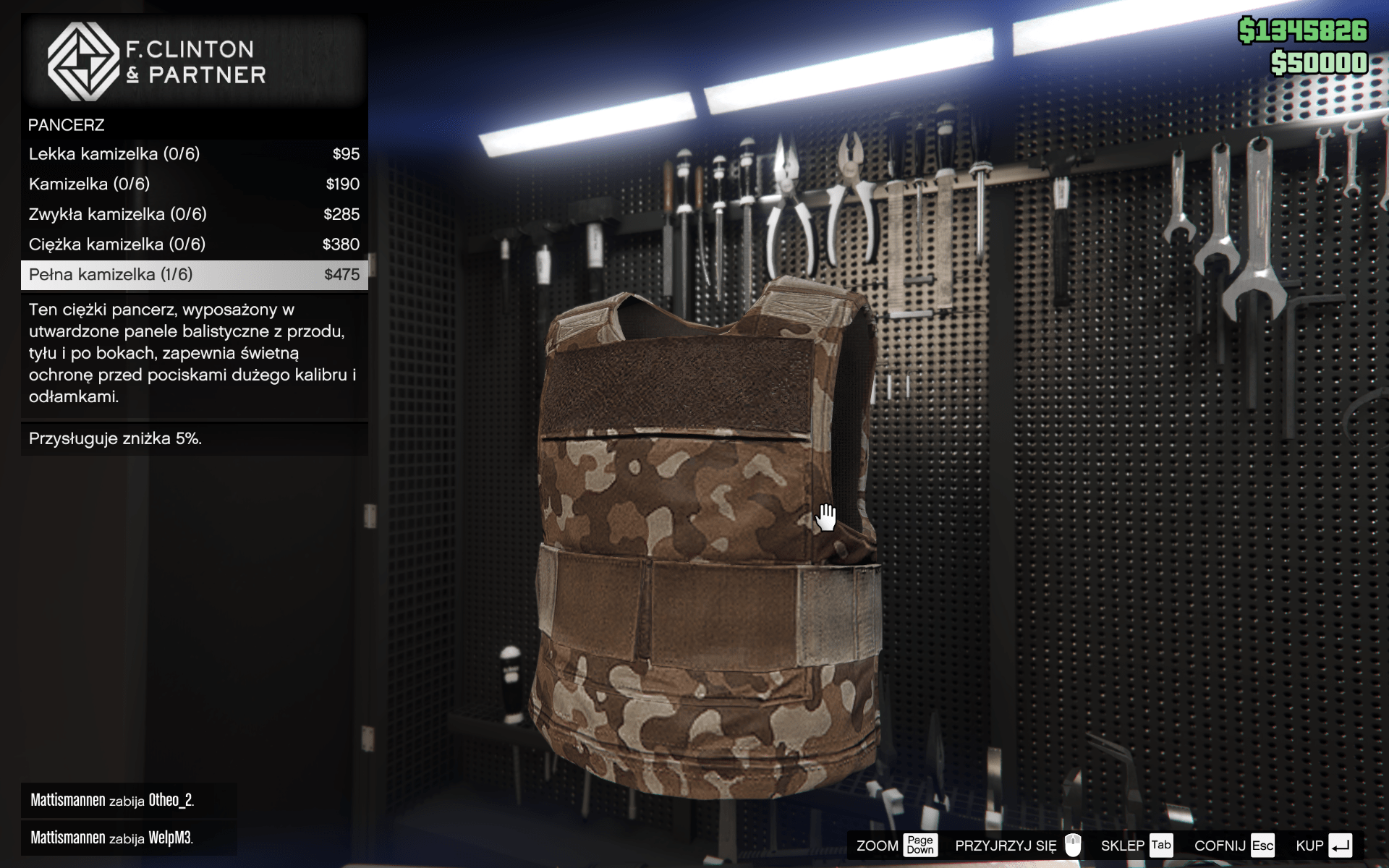 You can buy armor in the Agency's armory