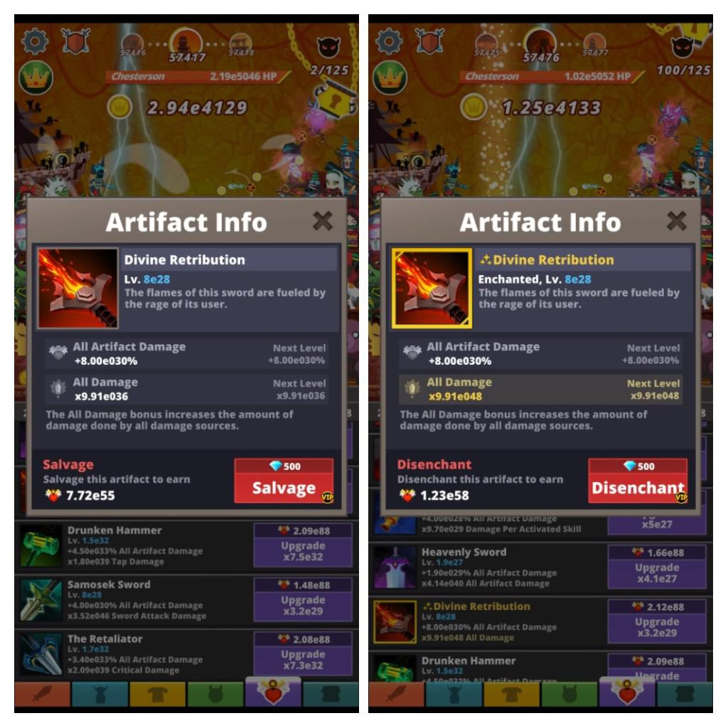 If you are interested in what enchantments do. r/TapTitans2