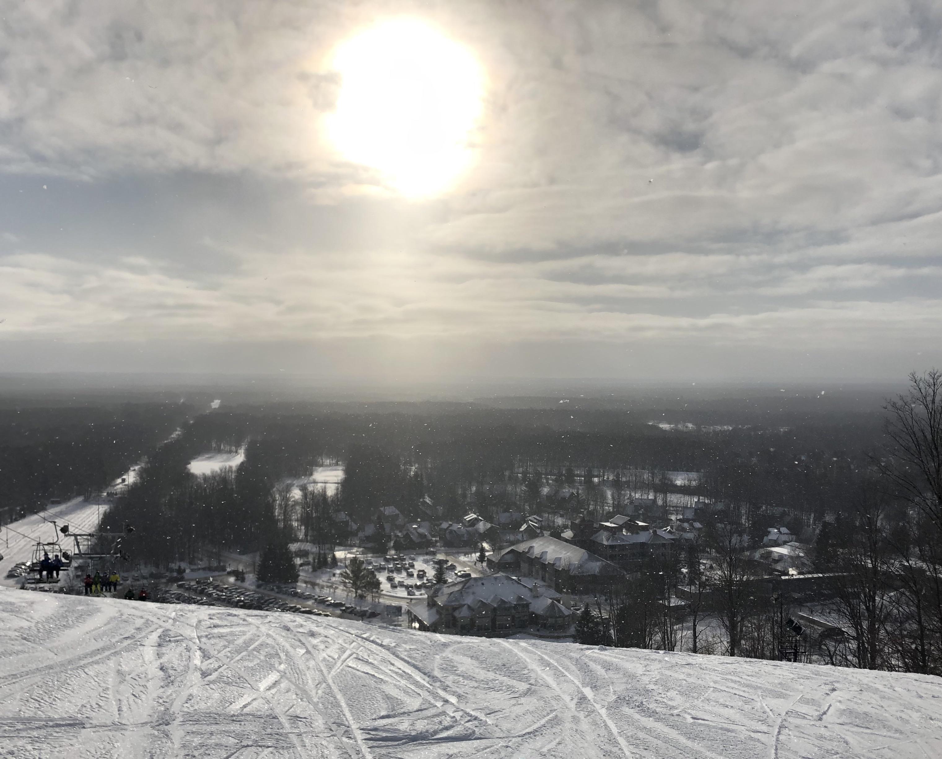 Was a perfect day at Crystal Mountain, MI this morning. r/skiing
