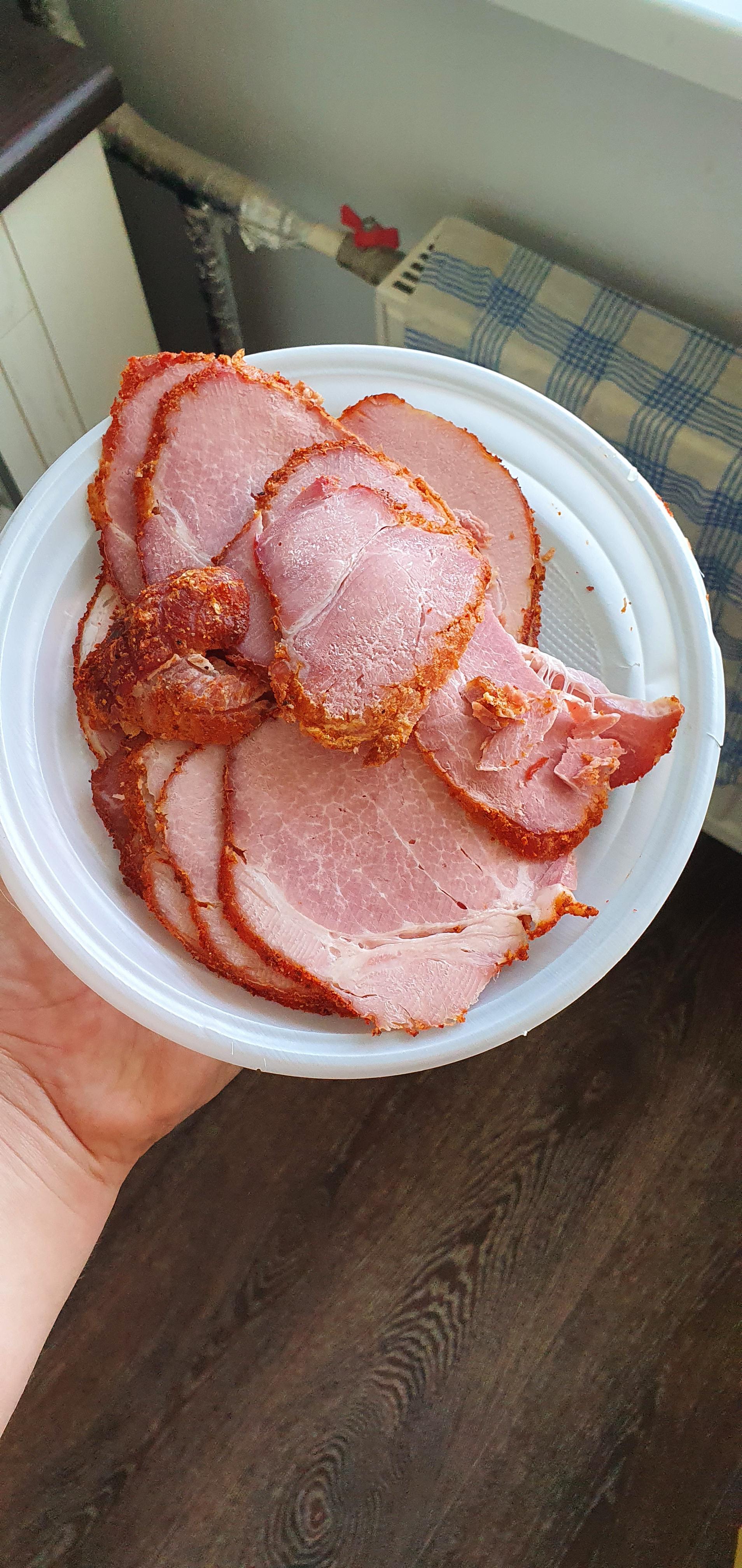 Deli ham made out of pork shoulder r/meat