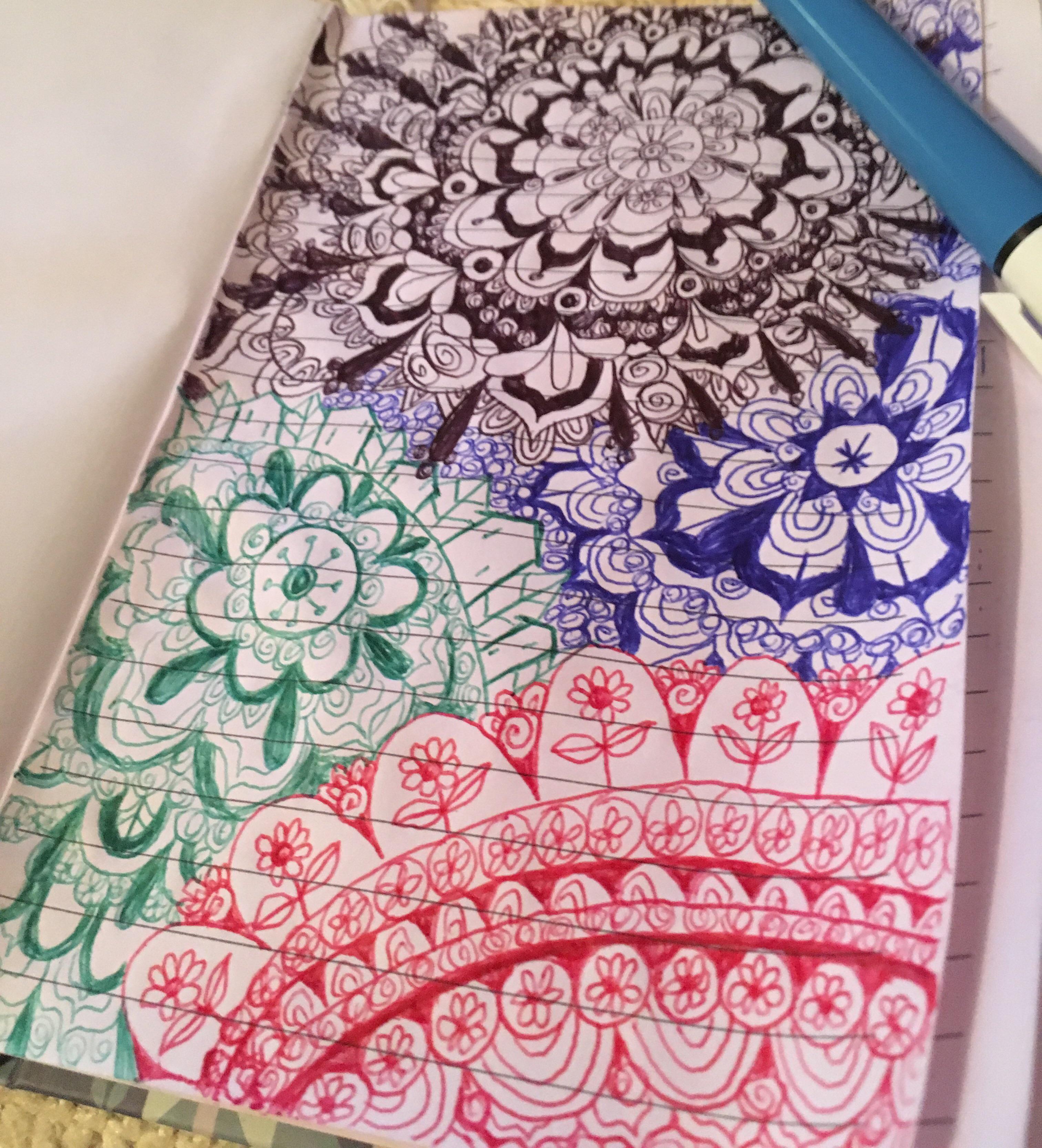 4colored ink pen doodle r/doodles