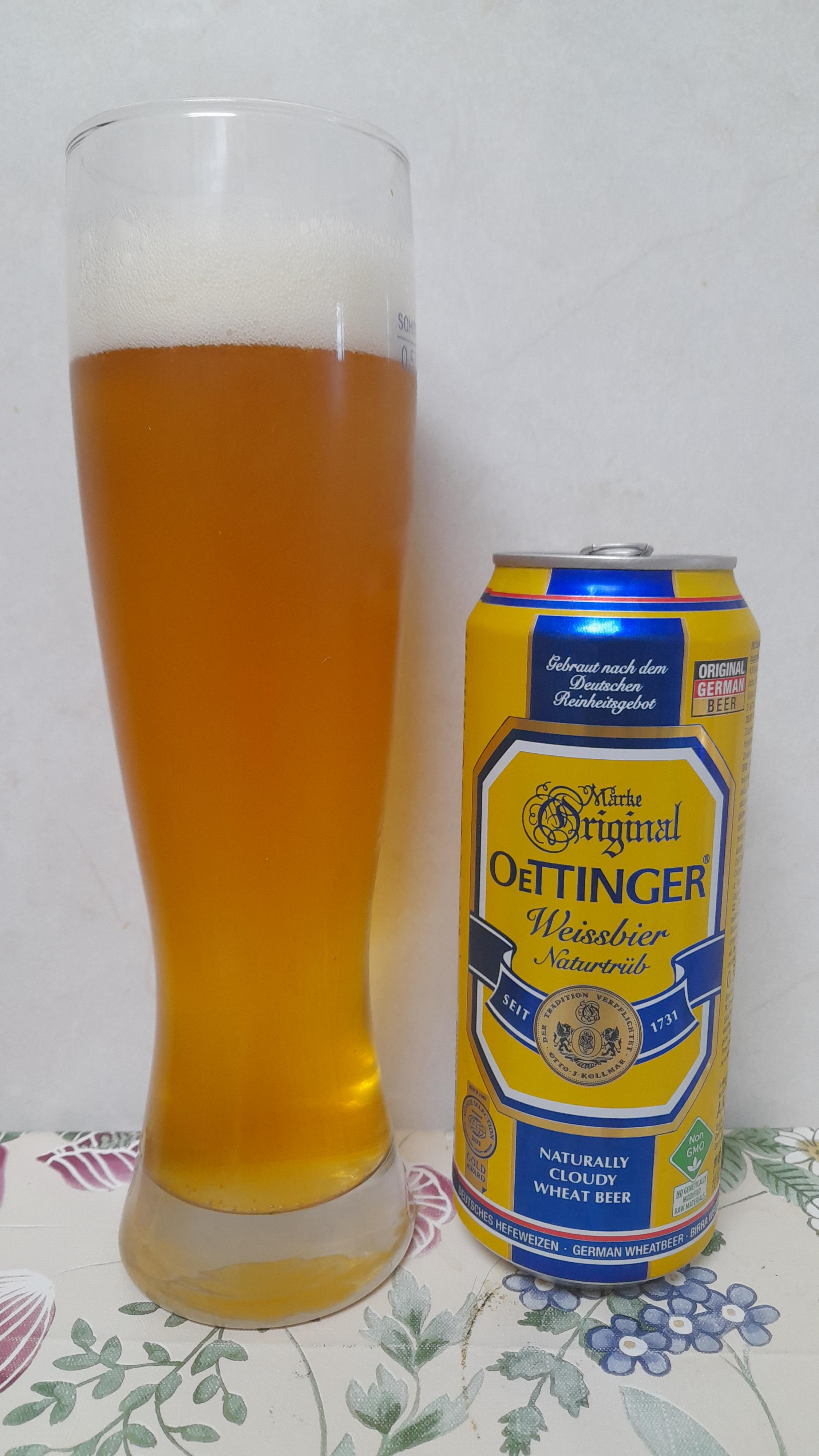 Oettinger Hefeweißbier Naturtrüb / Weissbier. OeTTINGER Brauerei. Wheat