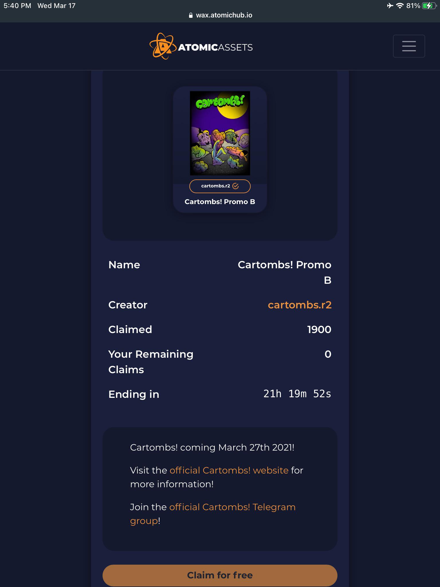 Free NFT. Link in comments. Cheers NFTdrop