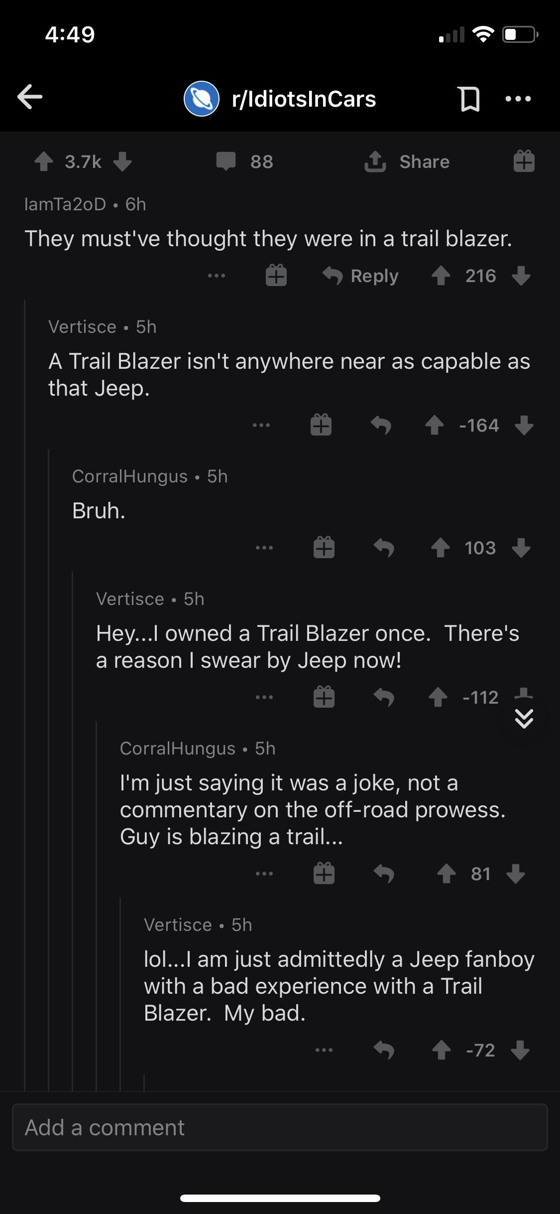 Guy repeatedly misses the joke r/DownvotedToOblivion